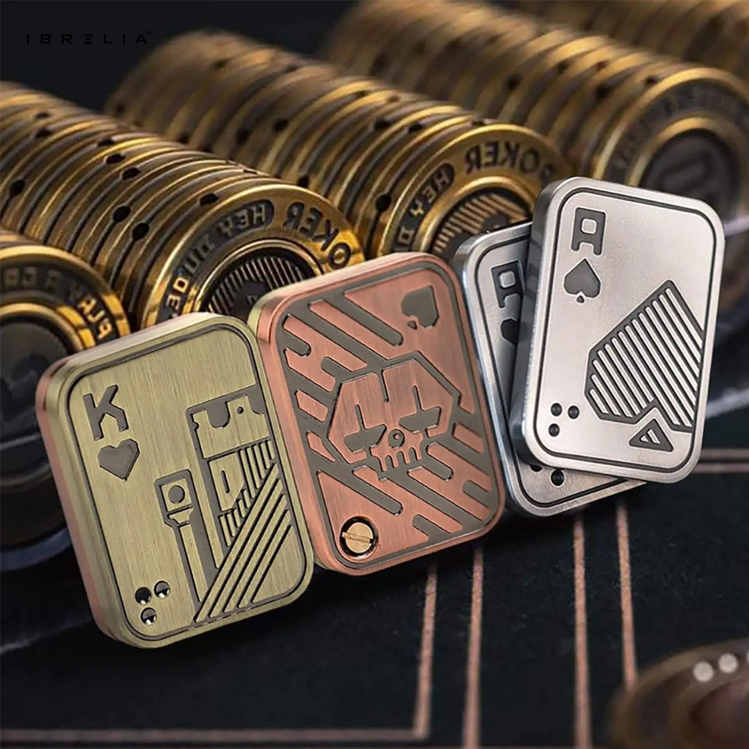 King & Skull Magnetic Metal Slider – Premium Fidget Toy (Gold & Copper Edition) IBRELIA