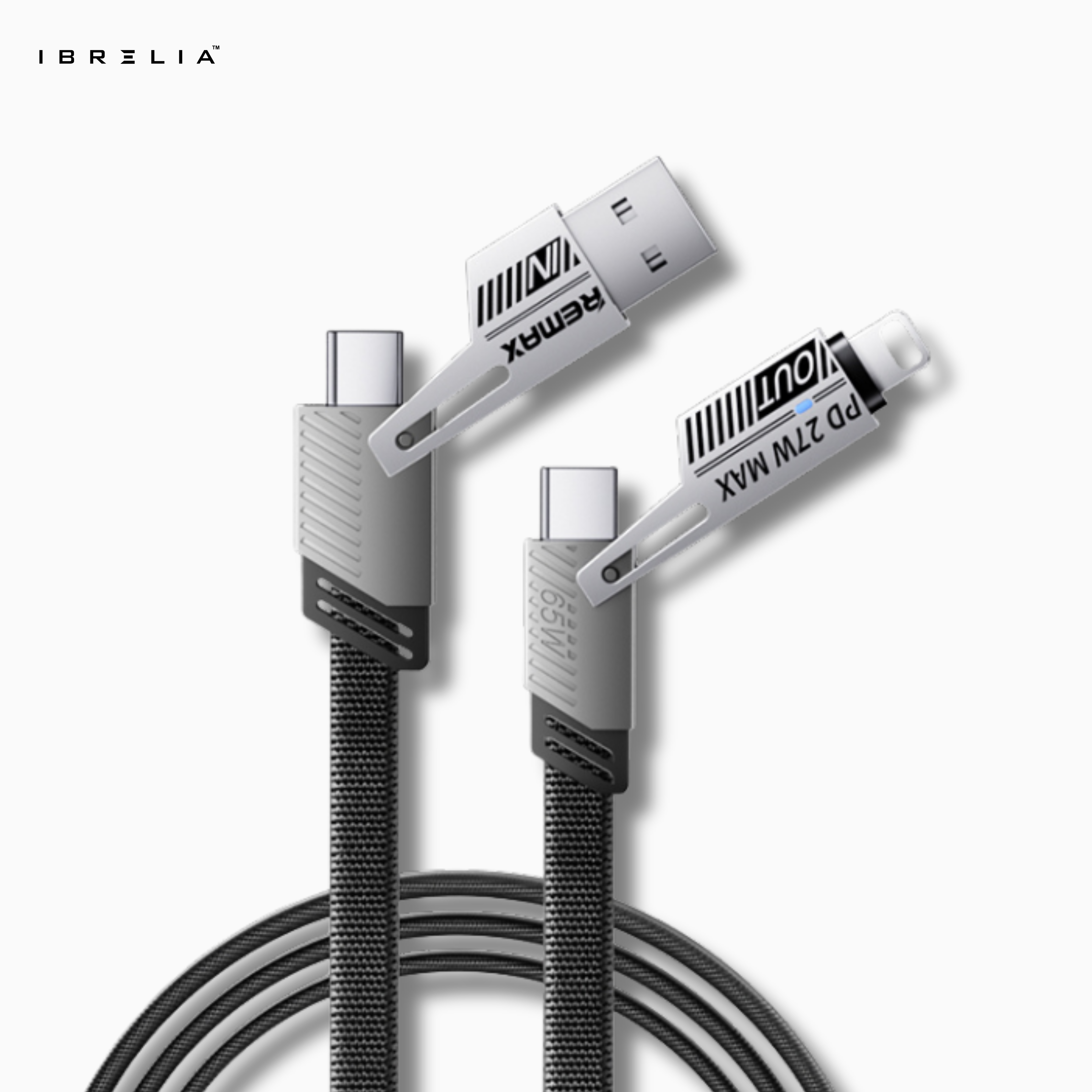 REMAX RC-C189 65W Fast Charging Cable | Multi-Functional Zinc Alloy Braided | USB-A to Type-C | 1M | IBRELIA™ IBRELIA