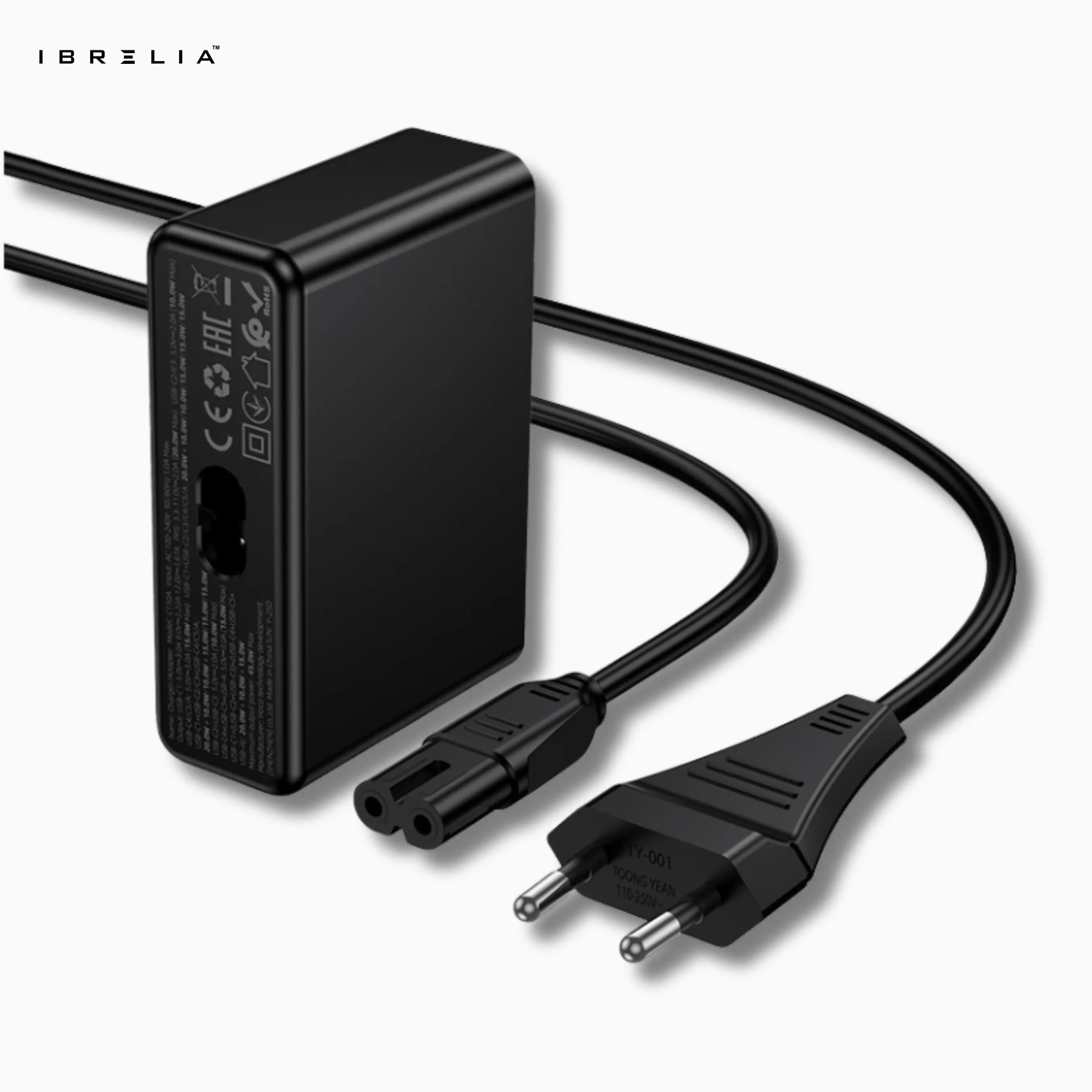 HOCO C150A Modern PD45W 6-Port Desktop Charger (5× Type-C + 1× USB-A | 45W Intelligent Balance | EU Plug) | IBRELIA™ IBRELIA