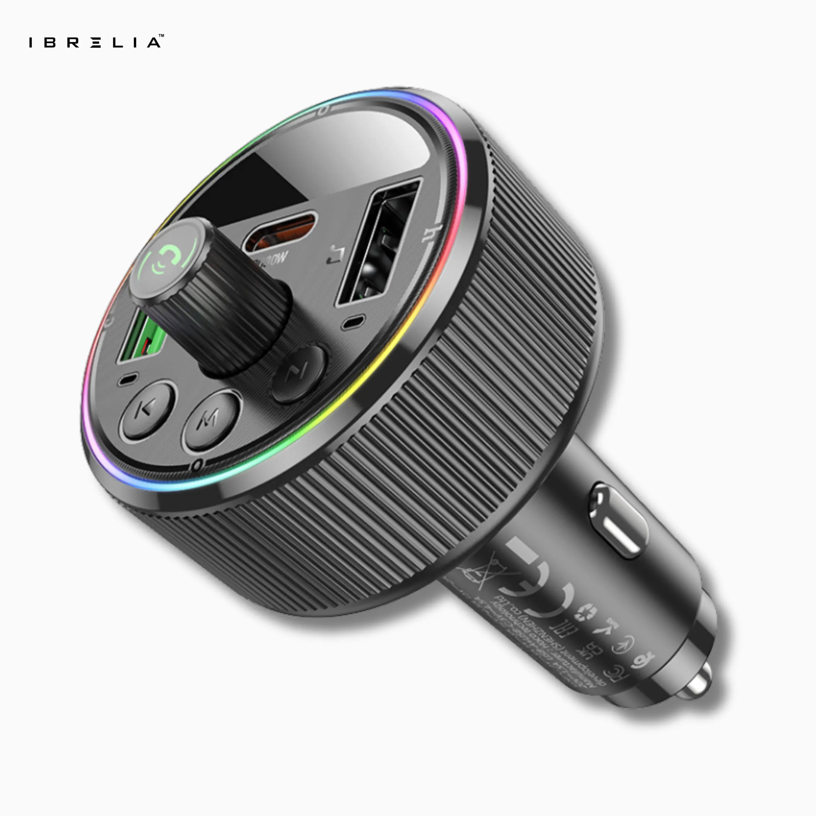 HOCO E82 PD30W + QC3.0 In-Car Wireless FM Transmitter – Bluetooth 5.3 Fast Charging Car Adapter | IBRELIA™ IBRELIA