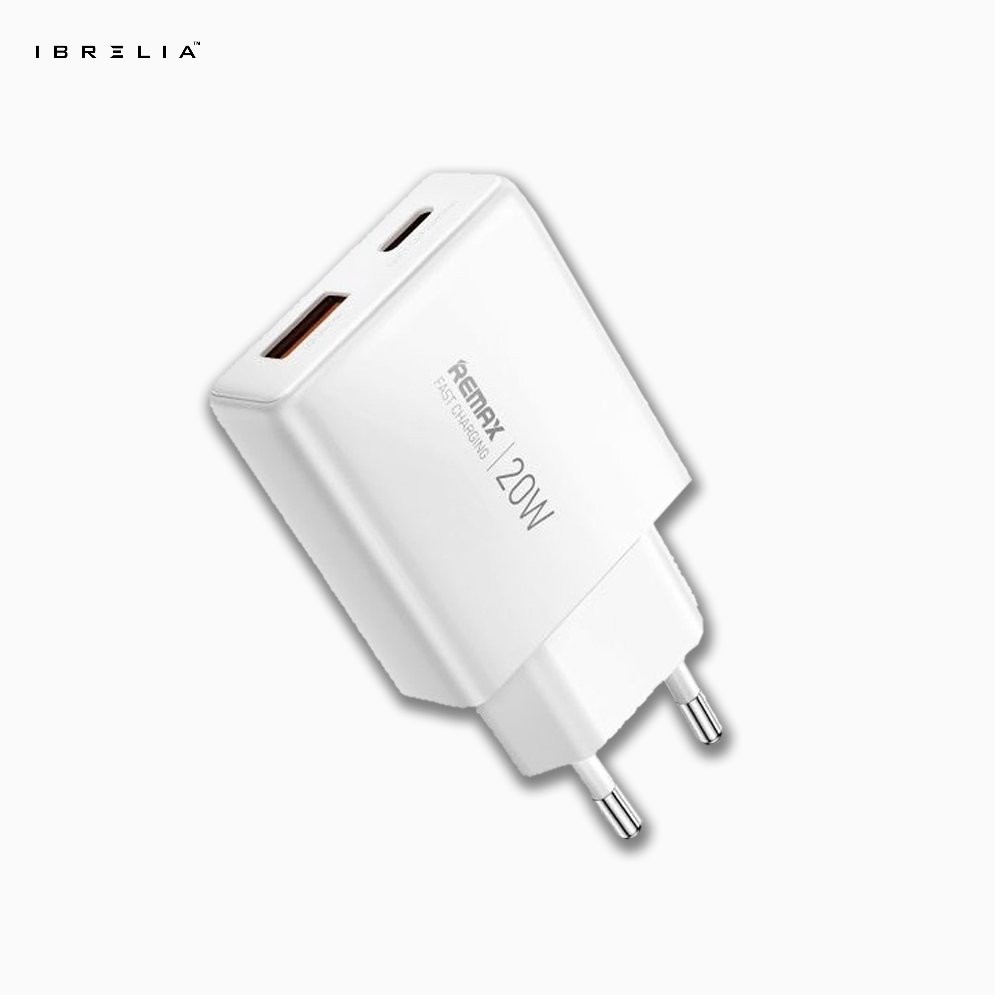 REMAX Ultra-Thin GaN 20W A+C Fast Charger RP-U01-AC (EU Plug) | IBRELIA™