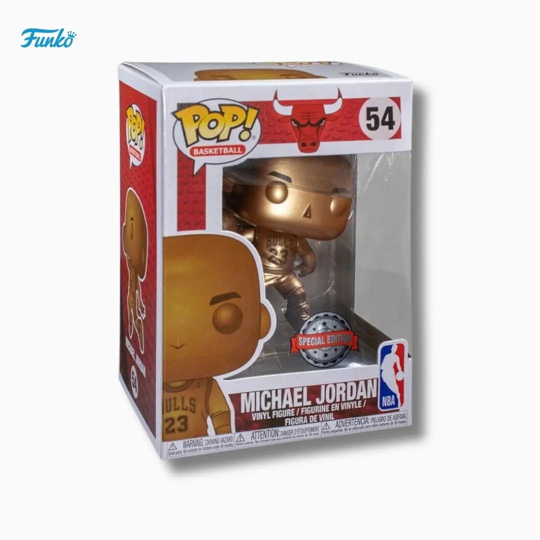 Funko Pop! Basketball: Michael Jordan #54 (Gold Chrome Special Edition – 4-Inch Vinyl Figure) IBRELIA