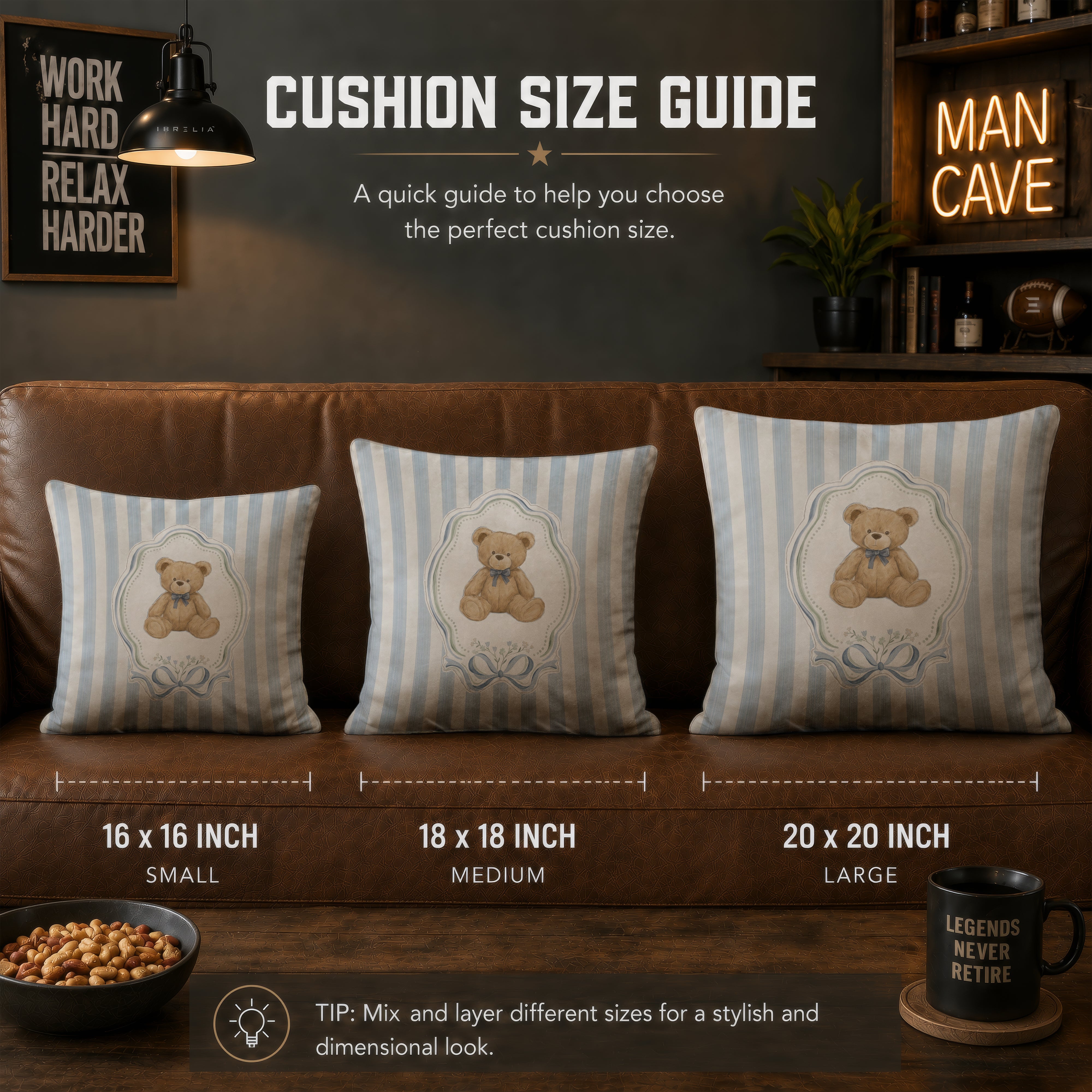 Cute Teddy Bear Baby Cushion | Premium Velvet Suede | Double-Sided Print