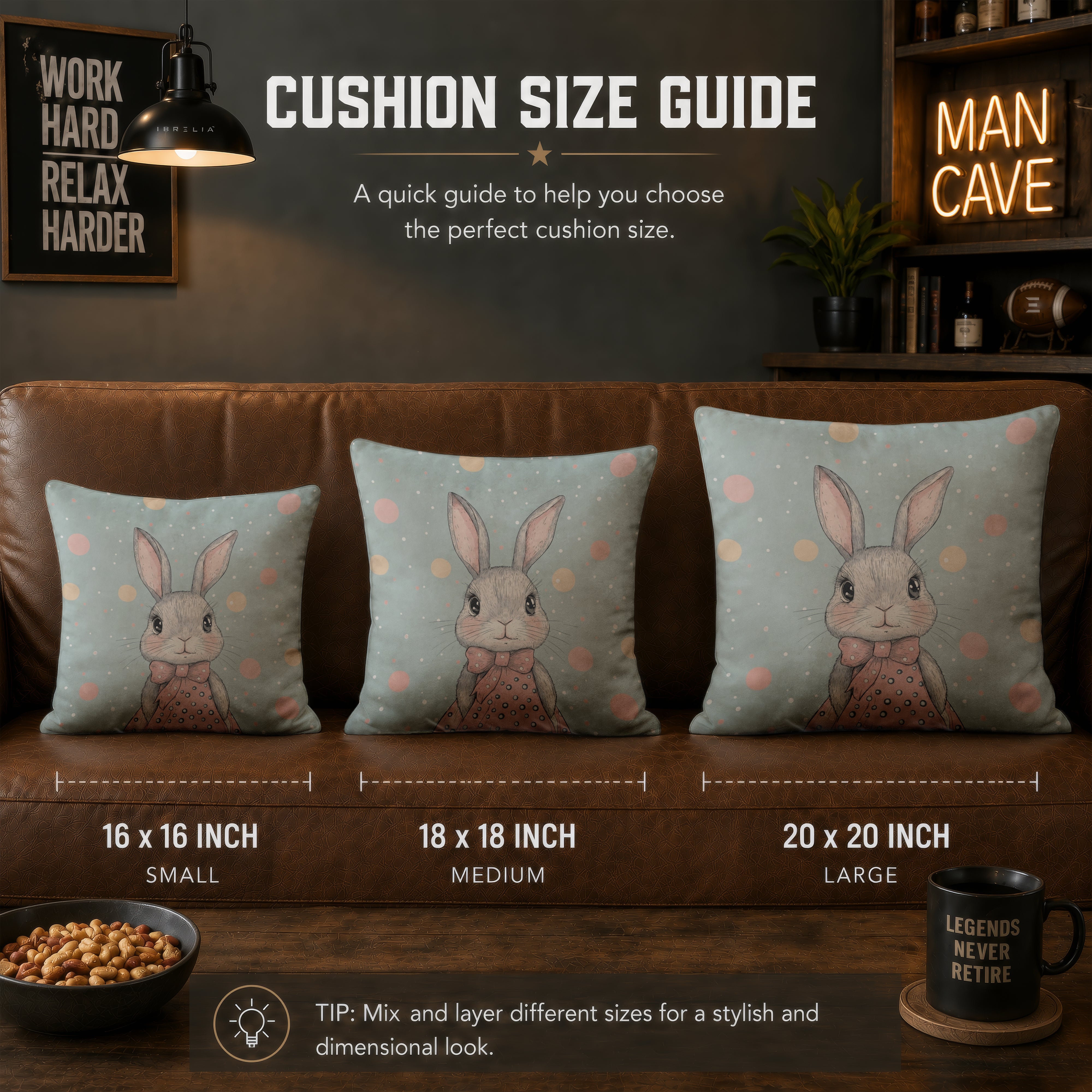 Cute Bunny Nursery Cushion | Premium Velvet Suede | Double-Sided Print
