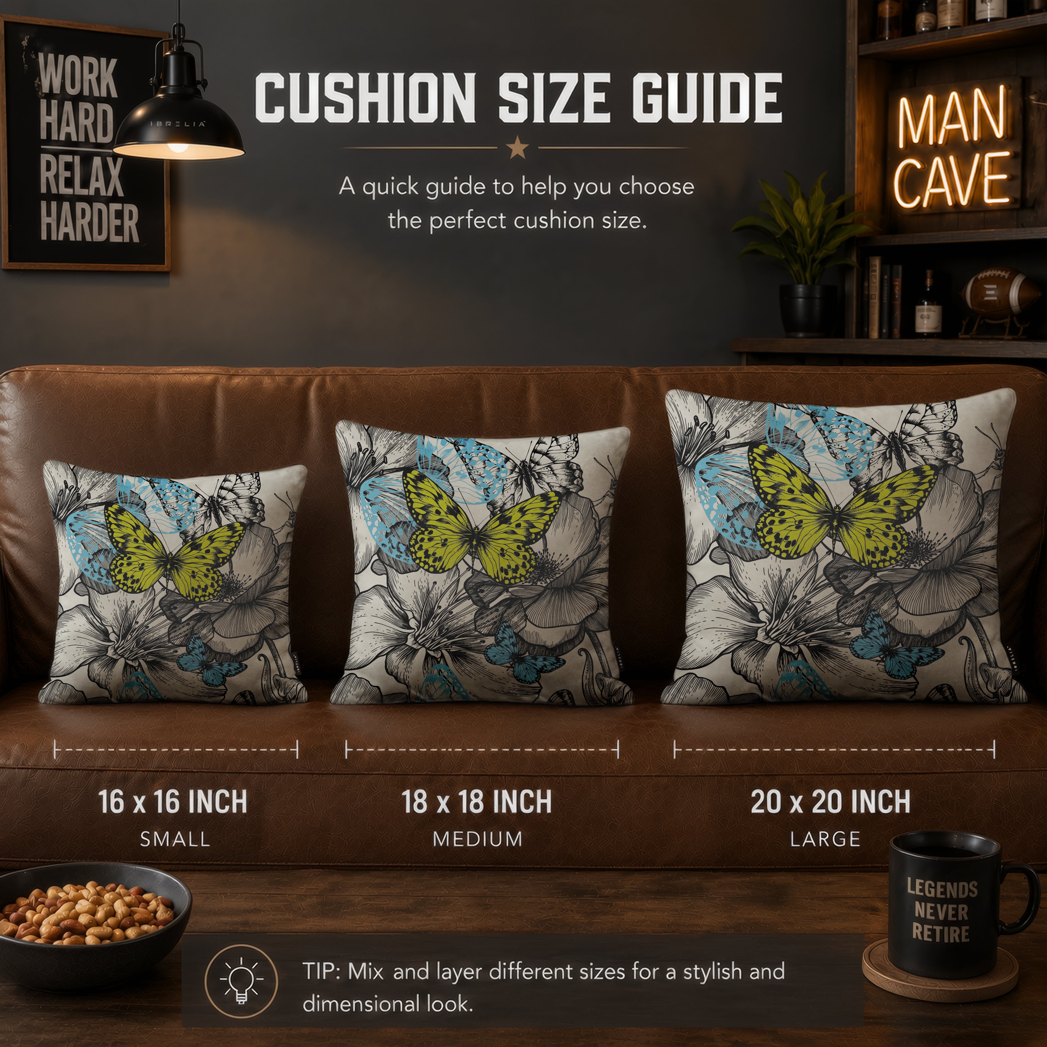 Butterfly Bloom Cushion | Premium Velvet Suede | Double-Sided Print