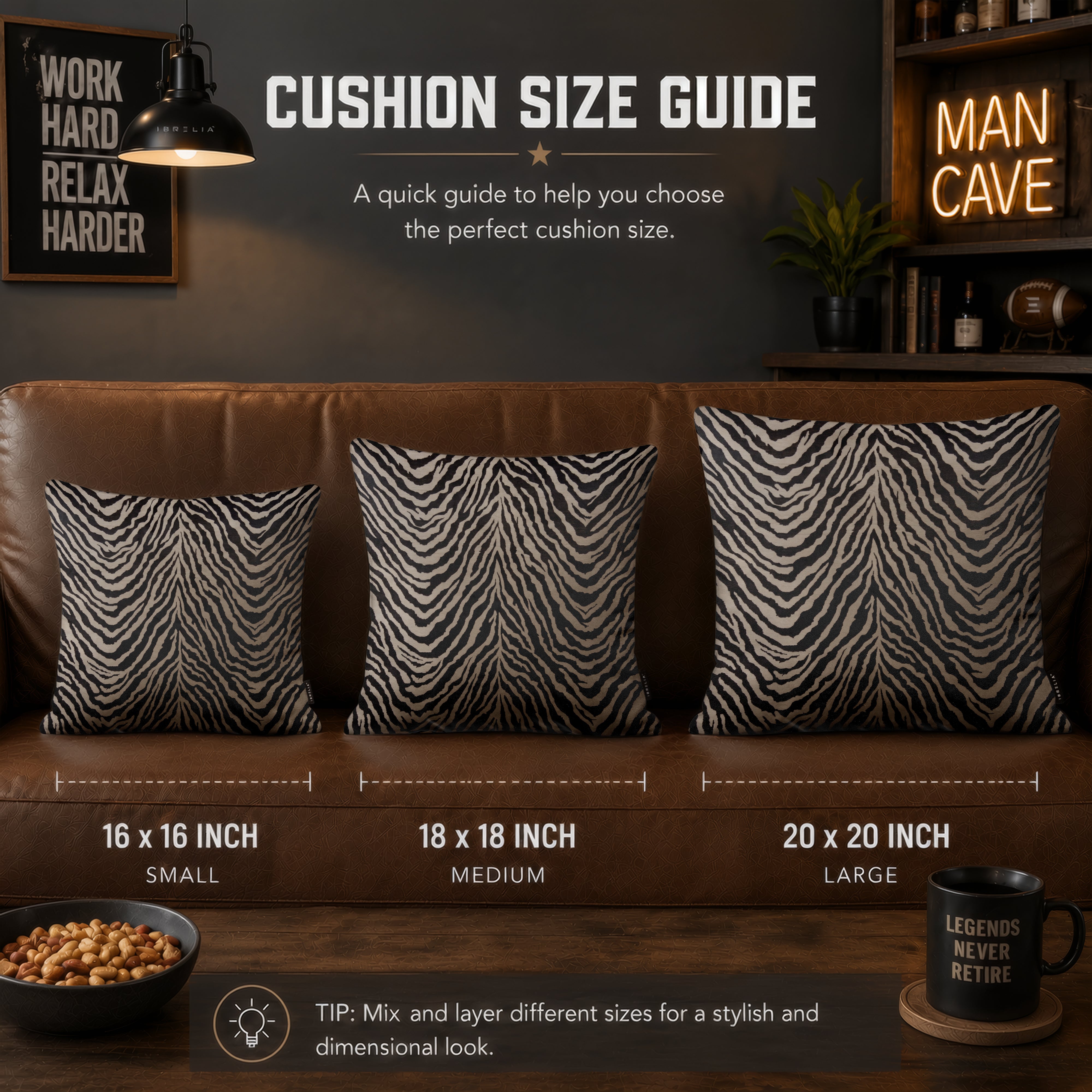 Modern Zebra Pattern Cushion | Premium Velvet Suede | Double-Sided Print