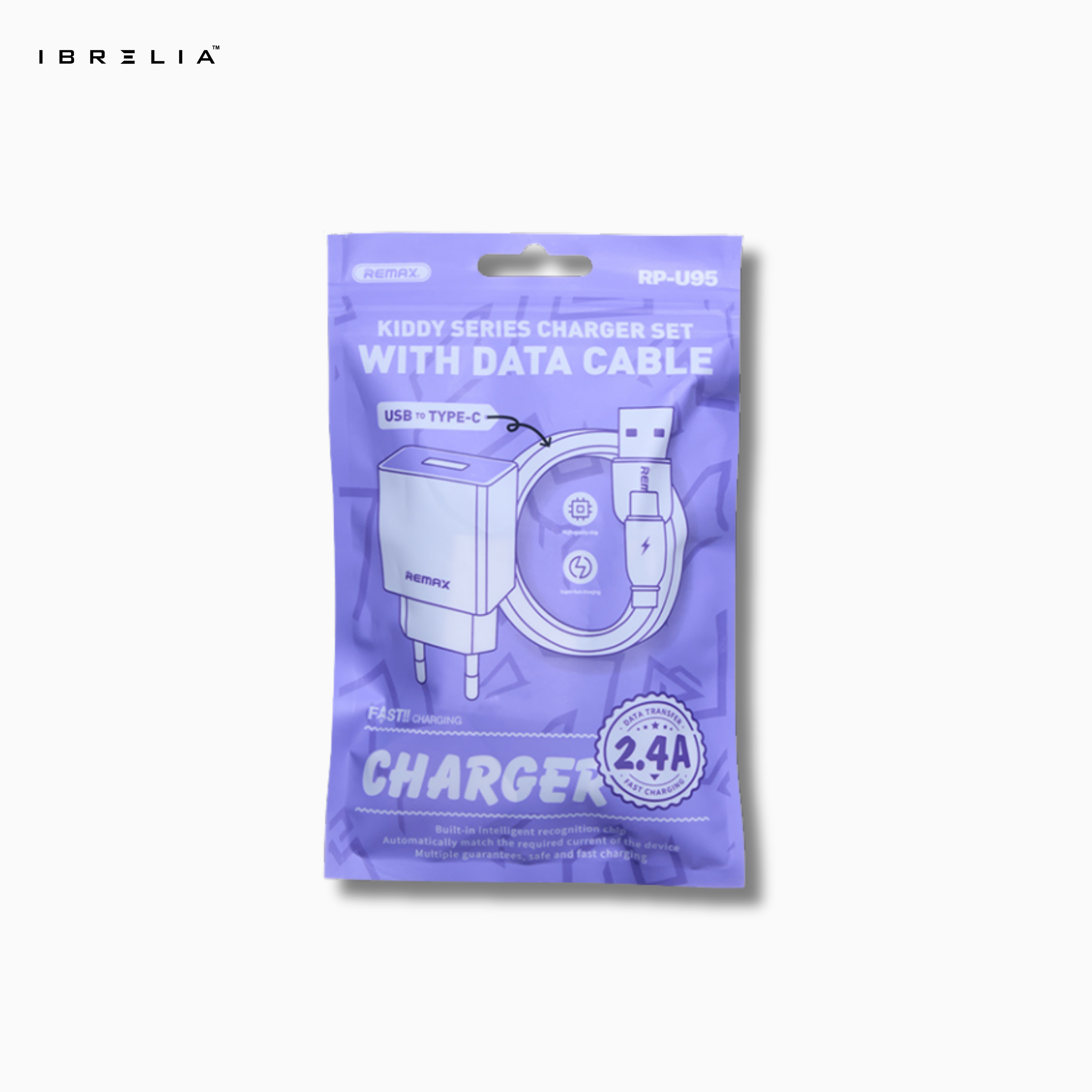 REMAX Kiddy 2.4A Fast Charger Set with Data Cable RP-U95 | IBRELIA™ IBRELIA