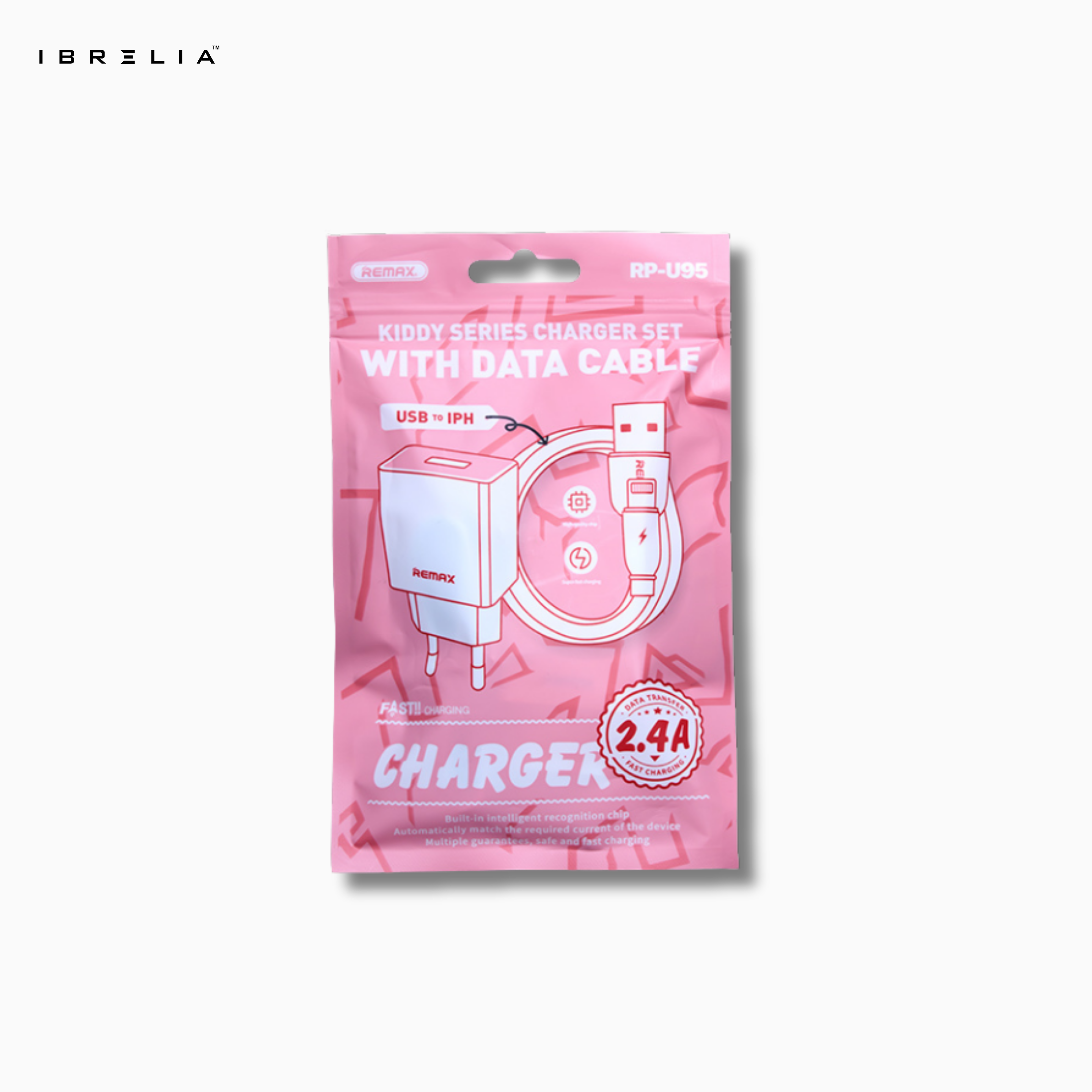 REMAX Kiddy 2.4A Fast Charger Set with Data Cable RP-U95 | IBRELIA™