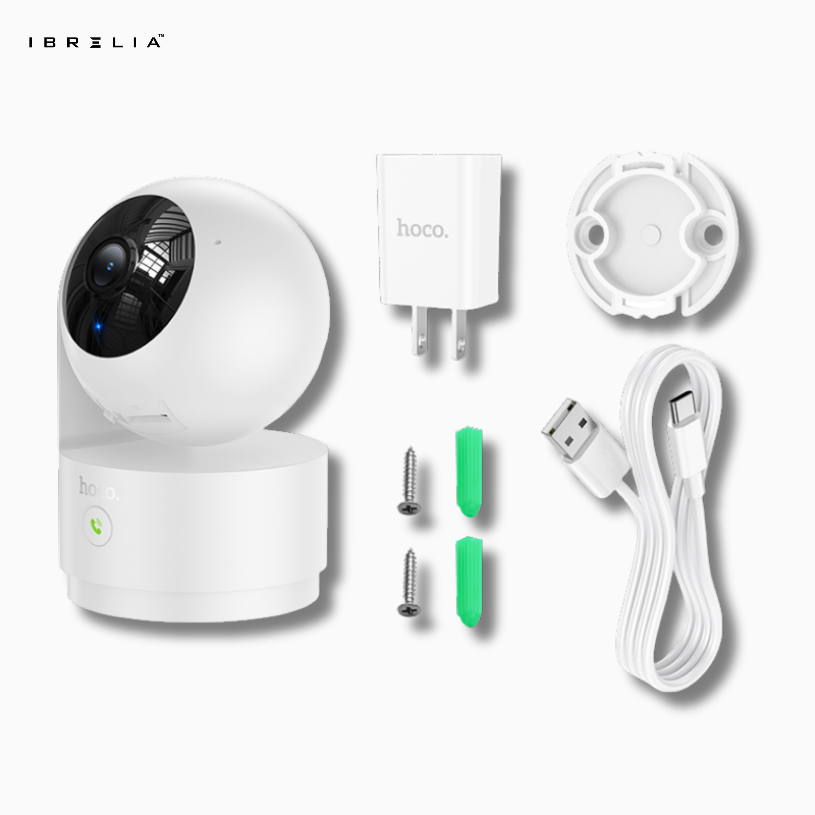 HOCO D8 Indoor Smart PTZ WiFi Camera – 3MP Full HD | IBRELIA™