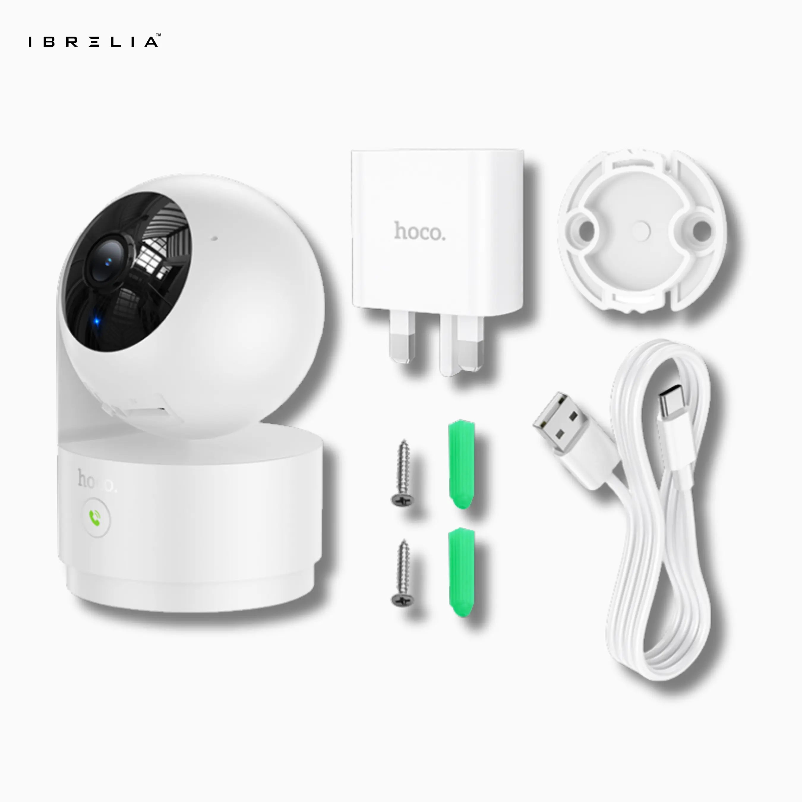 HOCO D8 Indoor Smart PTZ WiFi Camera – 3MP Full HD | IBRELIA™ IBRELIA