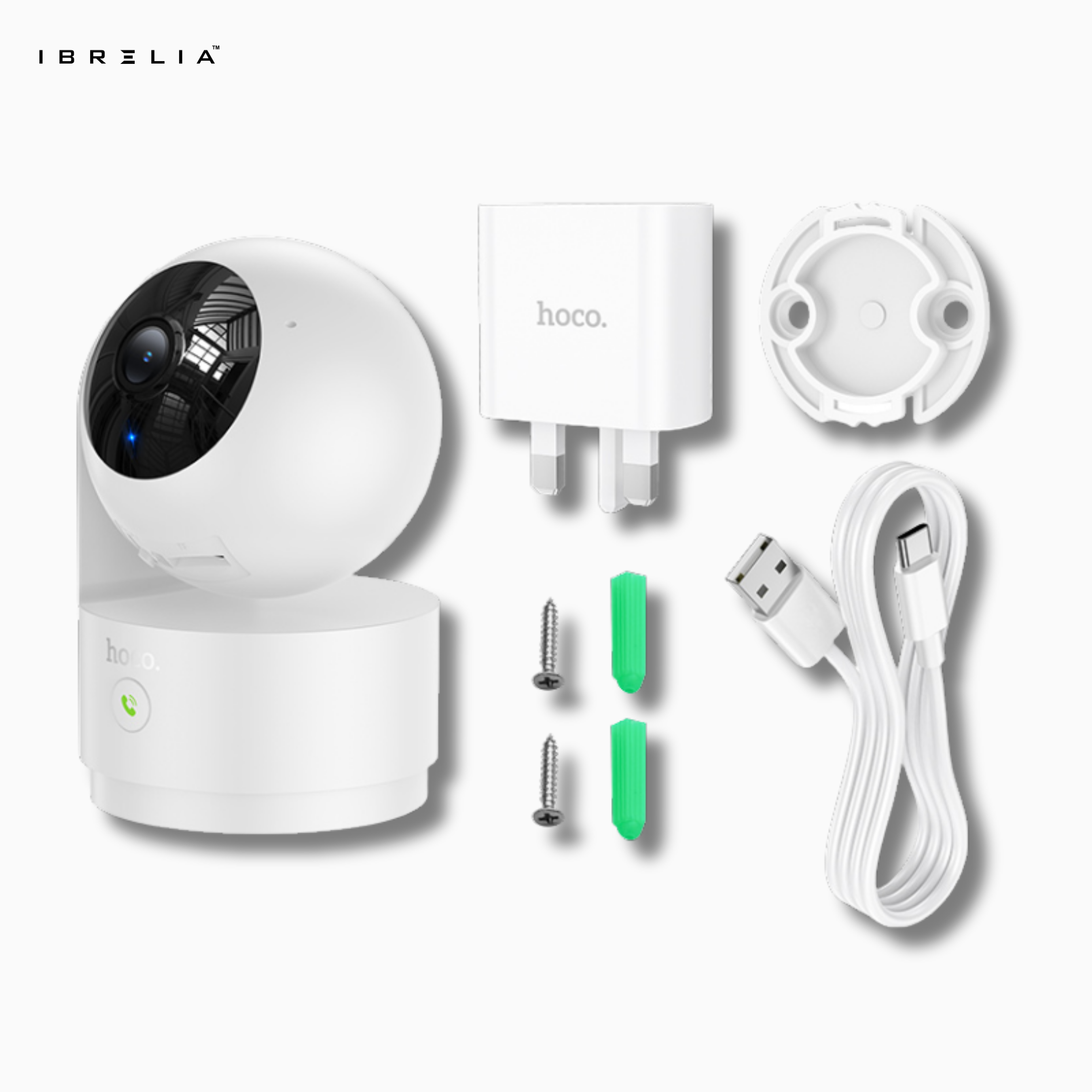 HOCO D8 Indoor Smart PTZ WiFi Camera – 3MP Full HD | IBRELIA™ IBRELIA