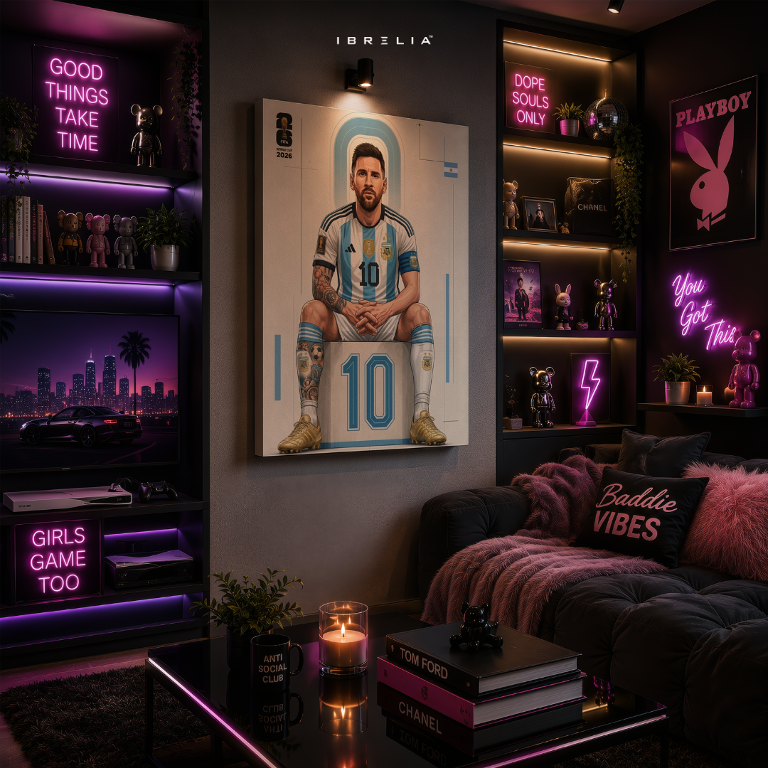 Lionel Messi FIFA World Cup 2026 Wall Art – Argentina Football Legend Poster | IBRELIA™