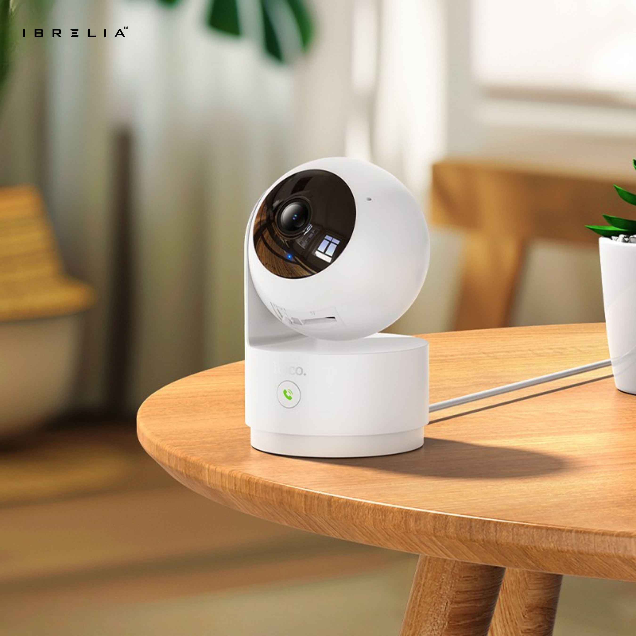 HOCO D8 Indoor Smart PTZ WiFi Camera – 3MP Full HD | IBRELIA™