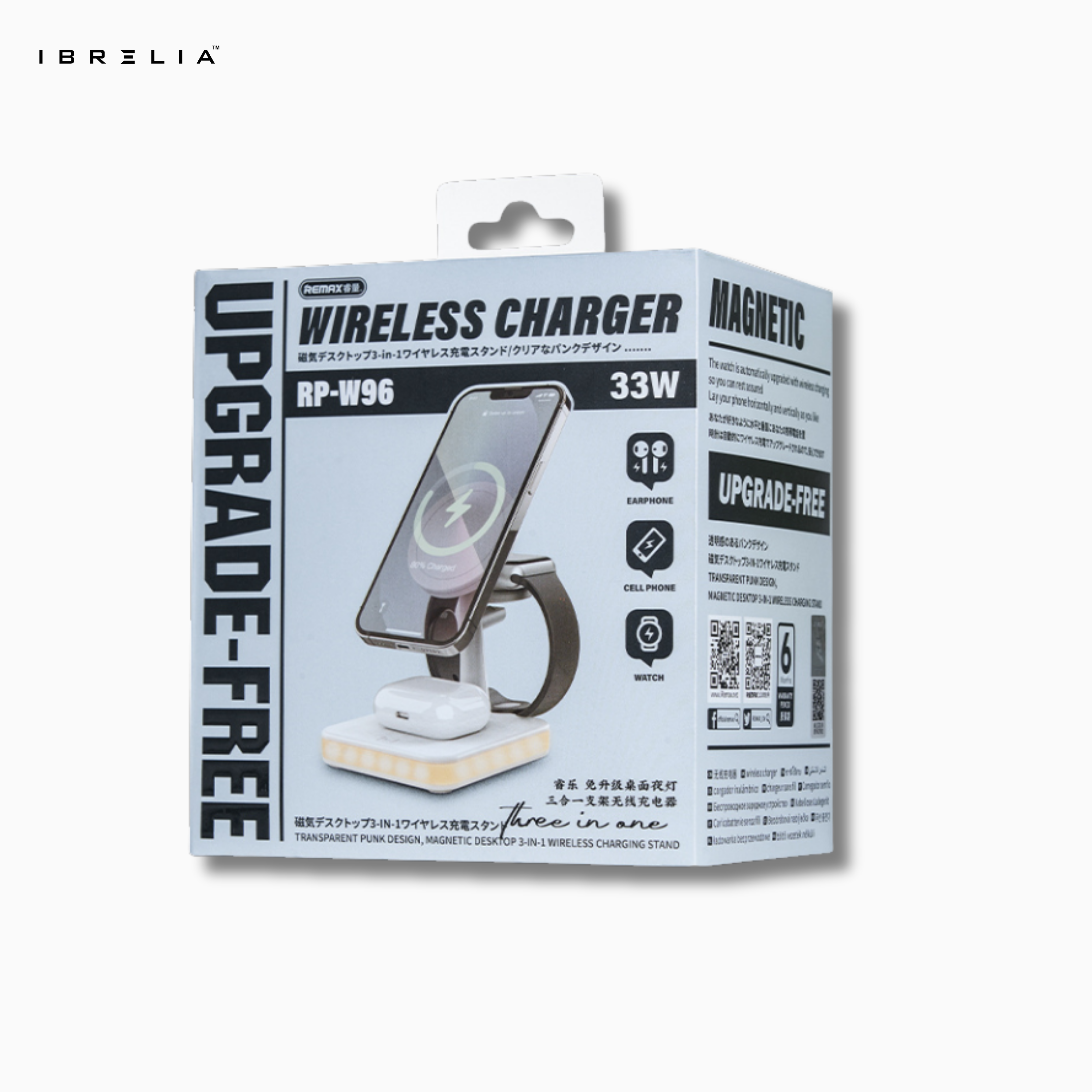REMAX 33W 3-in-1 Magnetic Wireless Charger RP-W96 | IBRELIA™ IBRELIA