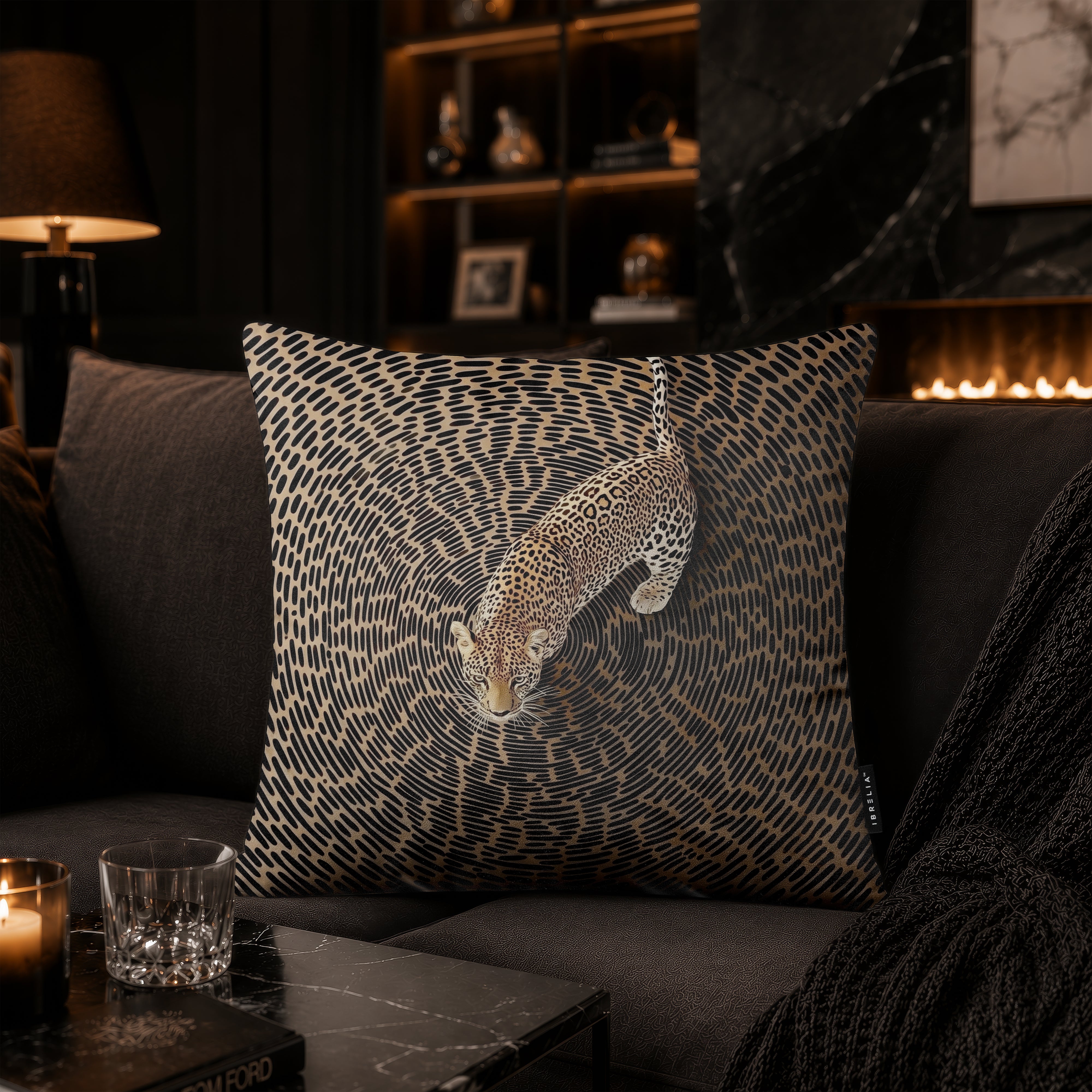 Modern Leopard Abstract Cushion | Premium Velvet Suede | Double-Sided Print