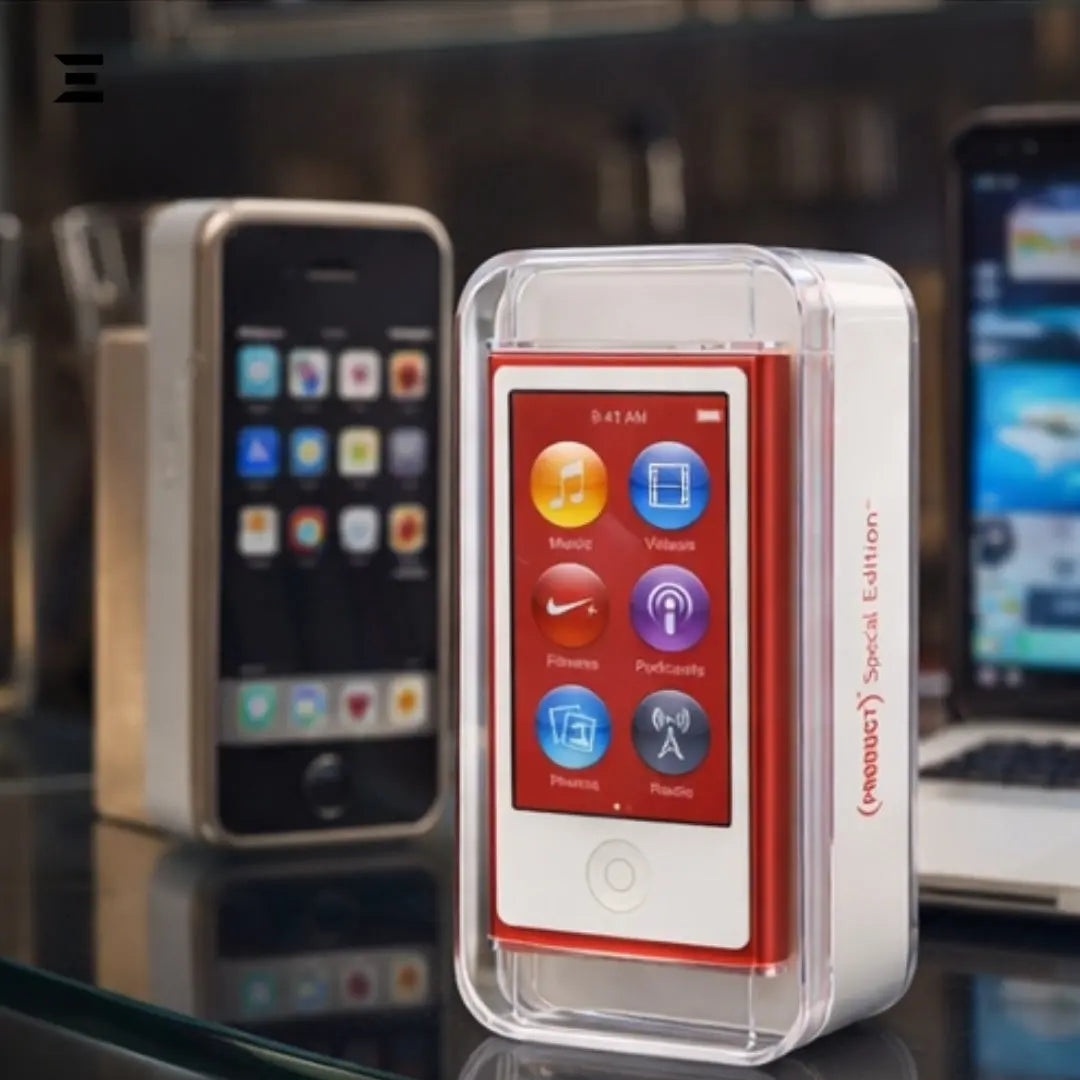 Apple iPod Nano (Brand New Sealed) – Retro Classic Music Player Collectible - Red IBRELIA