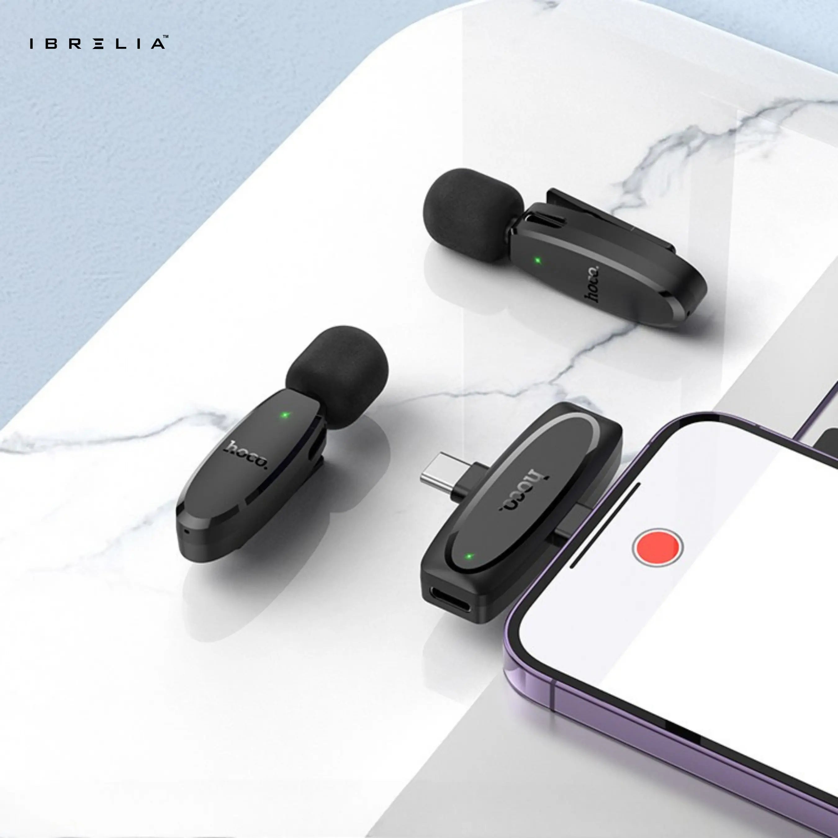 HOCO L15 Dual-Mic Wireless Digital Microphone (Type-C + Lightning 2-in-1 Receiver) | IBRELIA™ IBRELIA