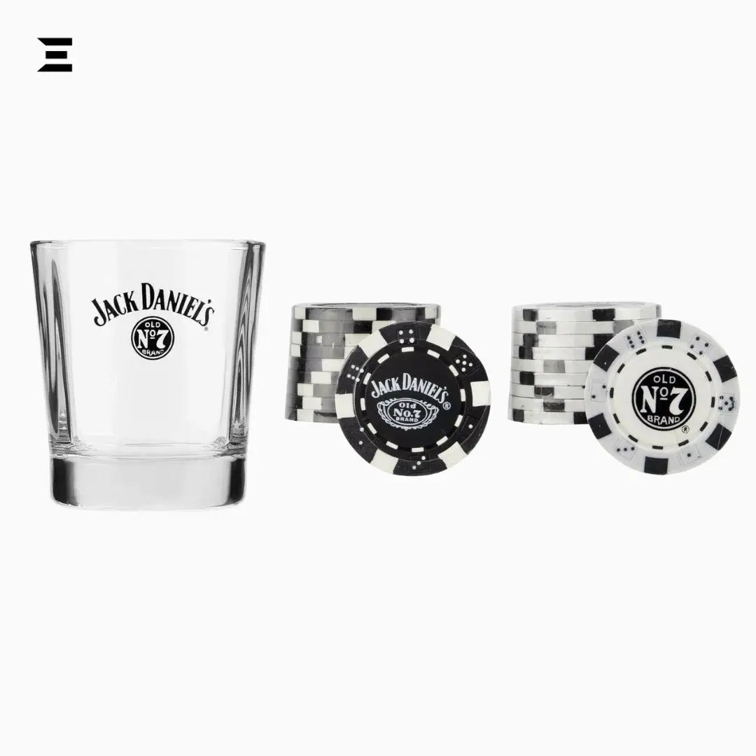 Jack Daniel’s Poker Night Gift Set – Tumbler, Chips & Playing Cards IBRELIA