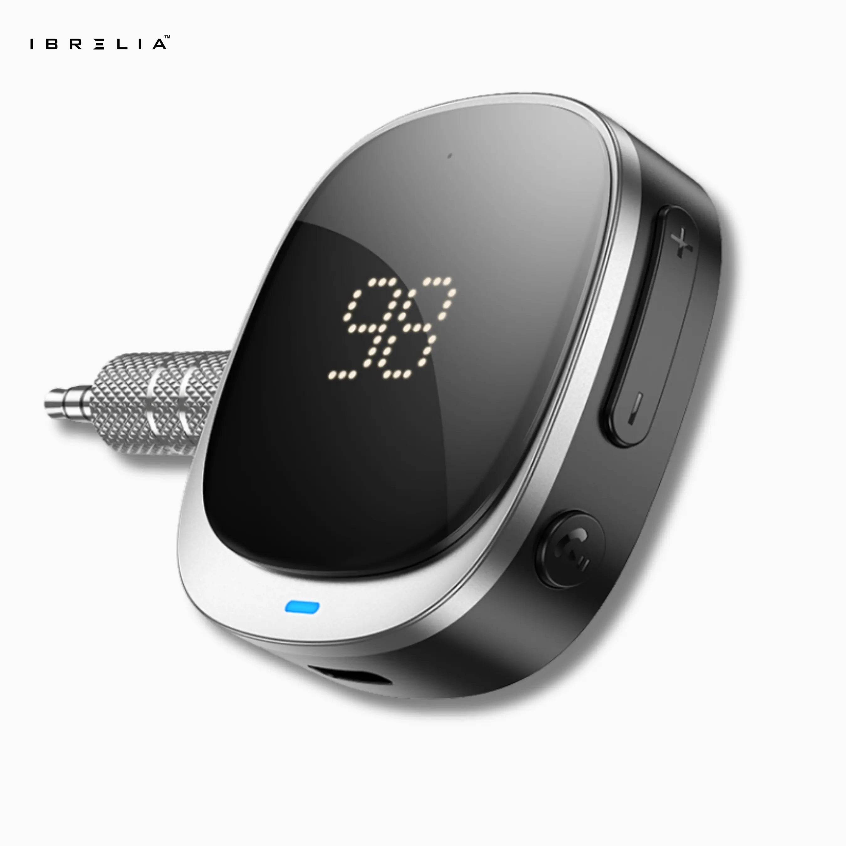 HOCO E80 In-Car AUX Wireless Receiver – Bluetooth 5.3 Audio Adapter with LED Display | IBRELIA™ IBRELIA