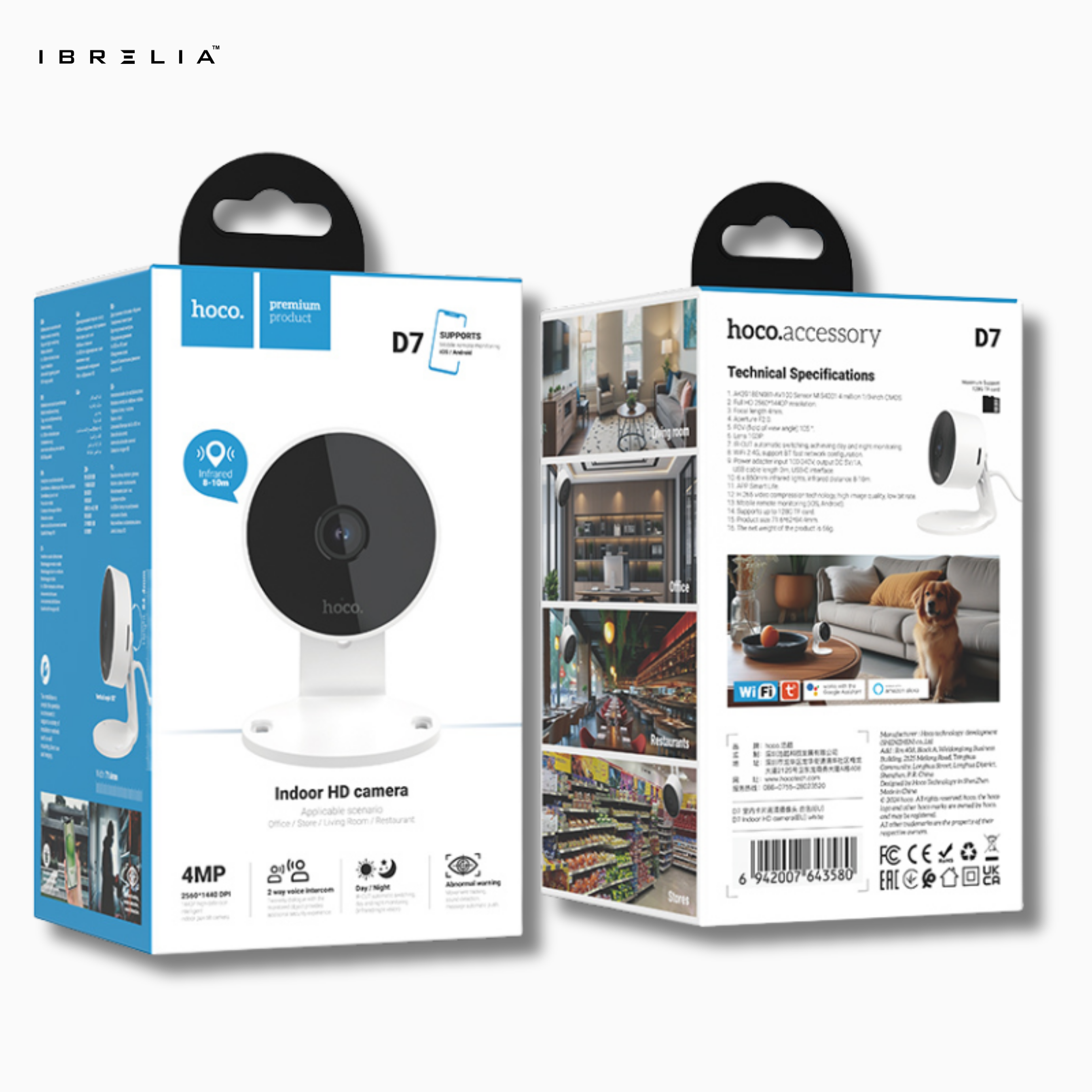 HOCO D7 Indoor Smart HD Camera – 4MP 1440P | IBRELIA™