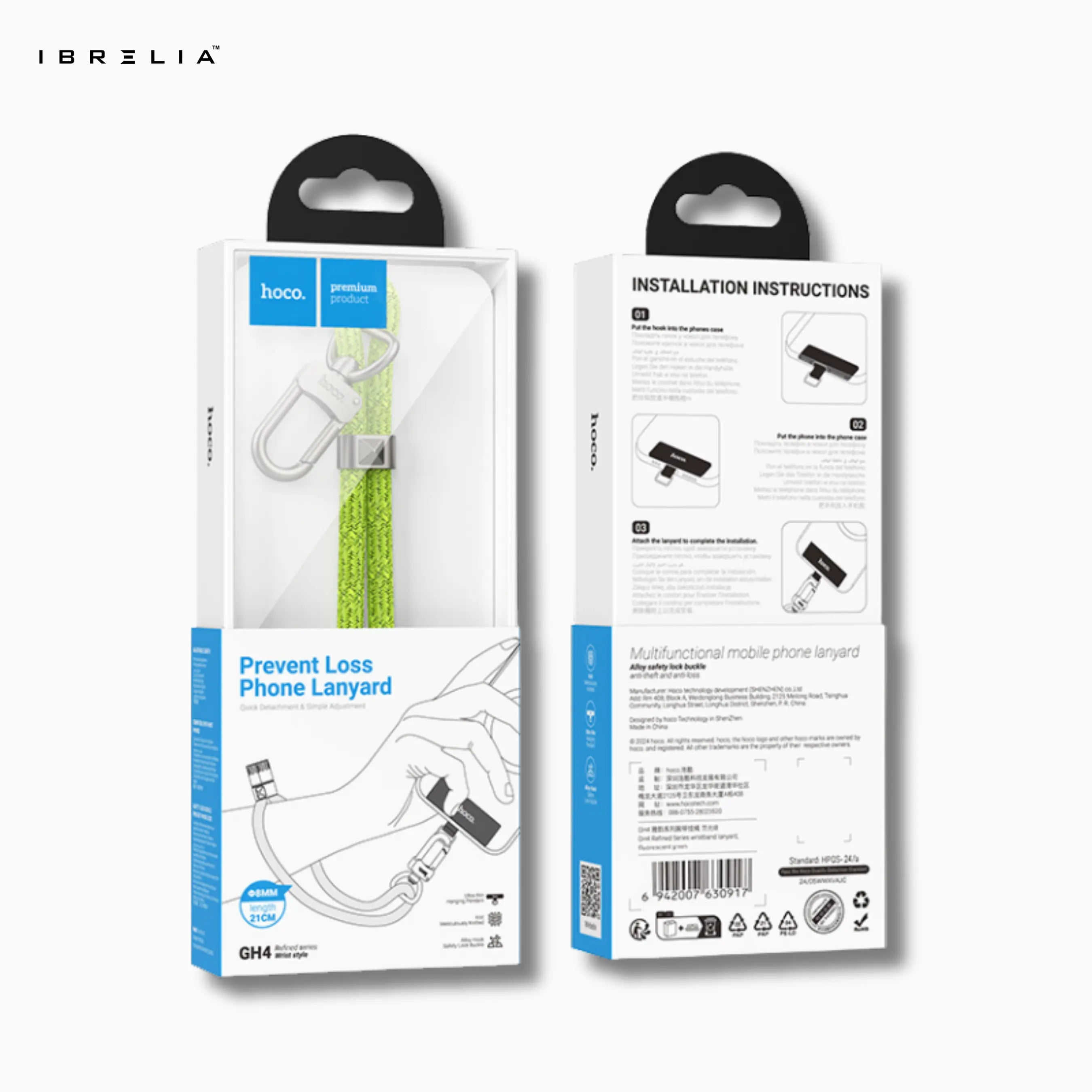 HOCO GH4 Prevent Loss Phone Lanyard – Anti-Drop Nylon Strap with Zinc Alloy Hook | IBRELIA™ IBRELIA