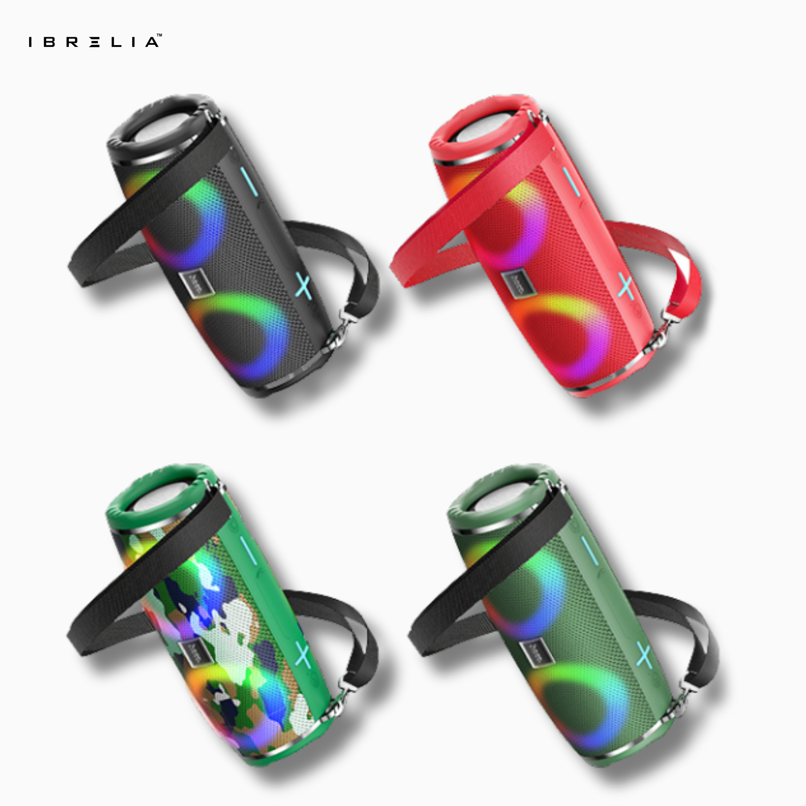 HOCO HC12 Sports BT Speaker – Powerful Dual 5W Portable Wireless Speaker with Colorful Lights | IBRELIA™ IBRELIA