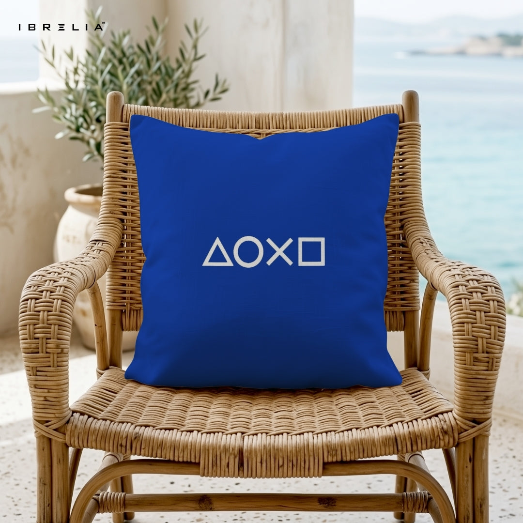 PlayStation Symbols Cushion 15x15 Inch | Gaming Minimal Pillow | IBRELIA™ IBRELIA