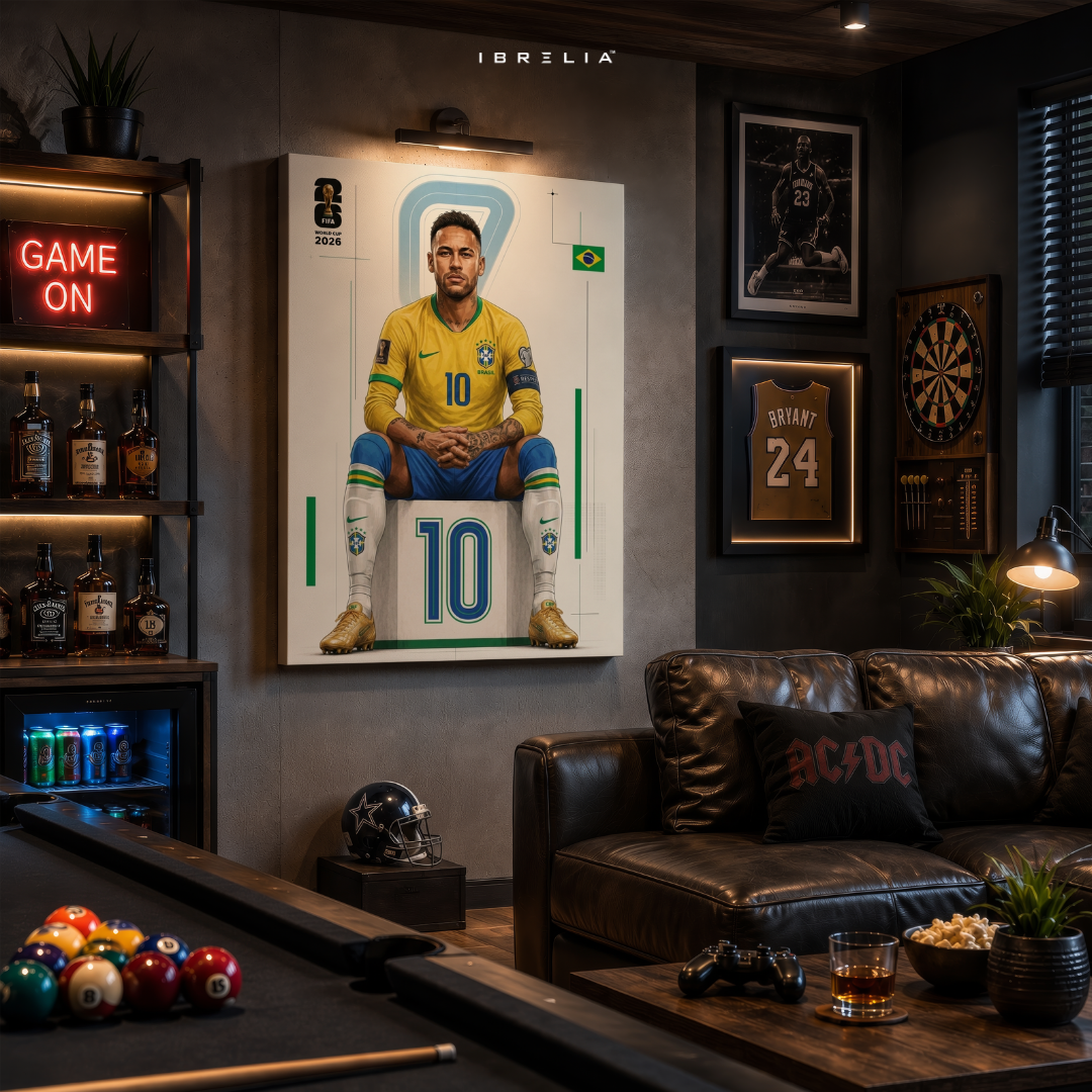 Neymar Jr FIFA World Cup 2026 Wall Art – Brazil Football Superstar Poster | IBRELIA™