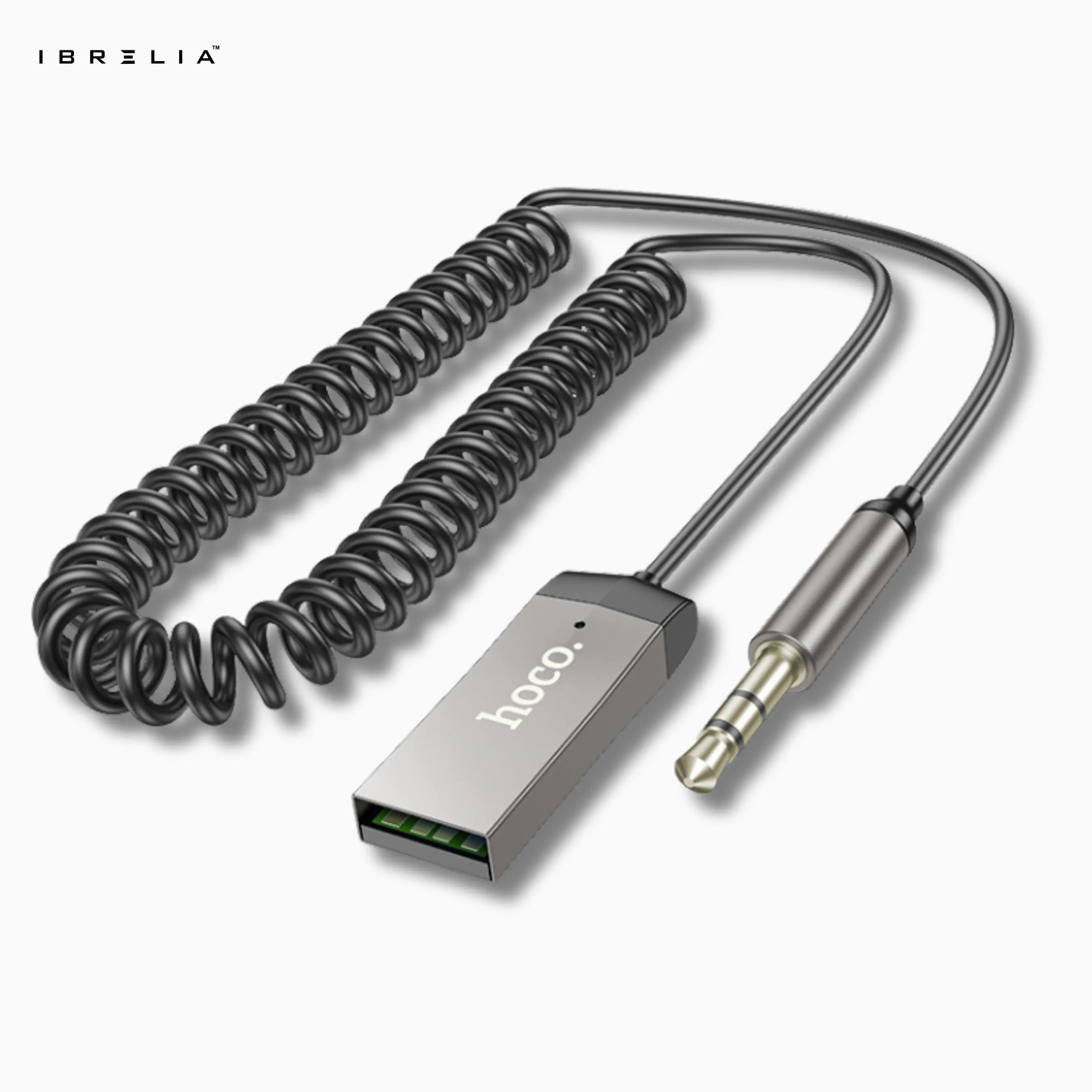HOCO E78 In-Car Bluetooth AUX Audio Receiver – USB Powered Wireless Adapter | IBRELIA™ IBRELIA