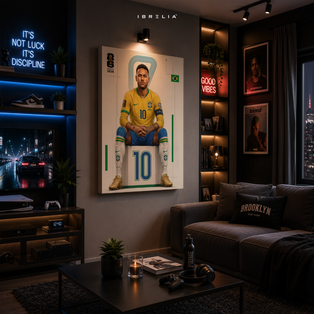 Neymar Jr FIFA World Cup 2026 Wall Art – Brazil Football Superstar Poster | IBRELIA™