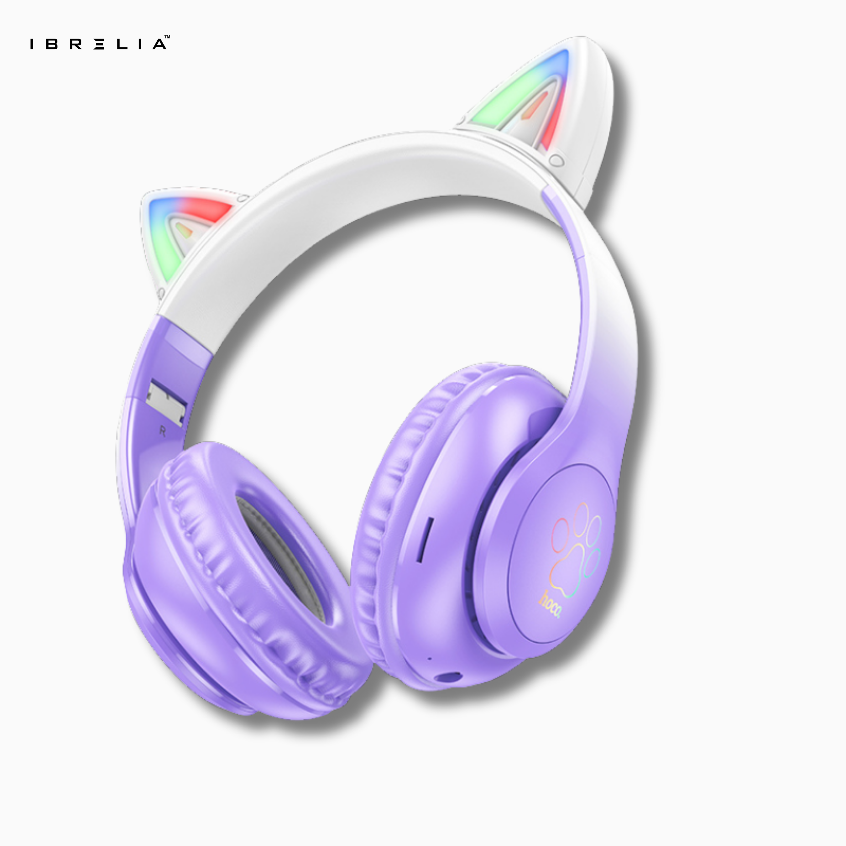 HOCO W42 Cat Ear Wireless Bluetooth Headphones – LED Light Ears, 12H Playtime | IBRELIA™