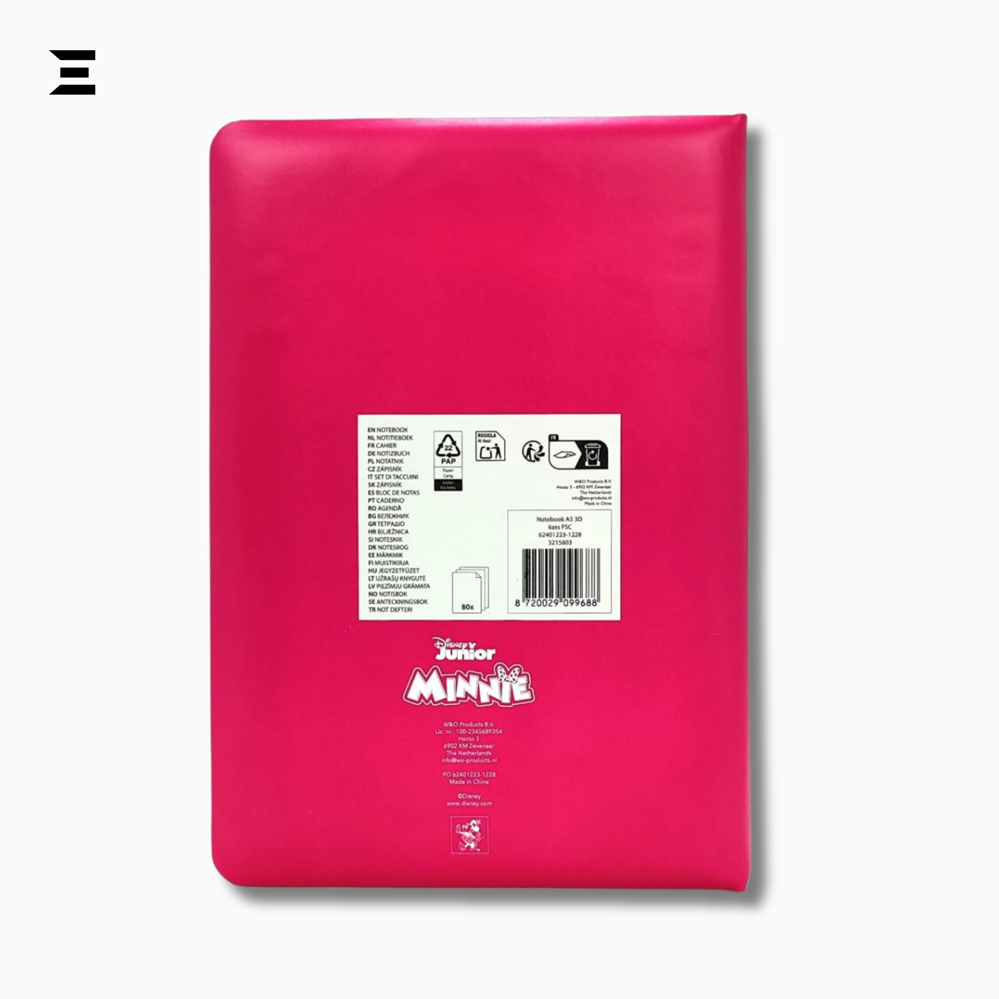 Disney Minnie Mouse 3D Cover A5 Notebook – 80 Sheets Premium Writing Notebook | IBRELIA™