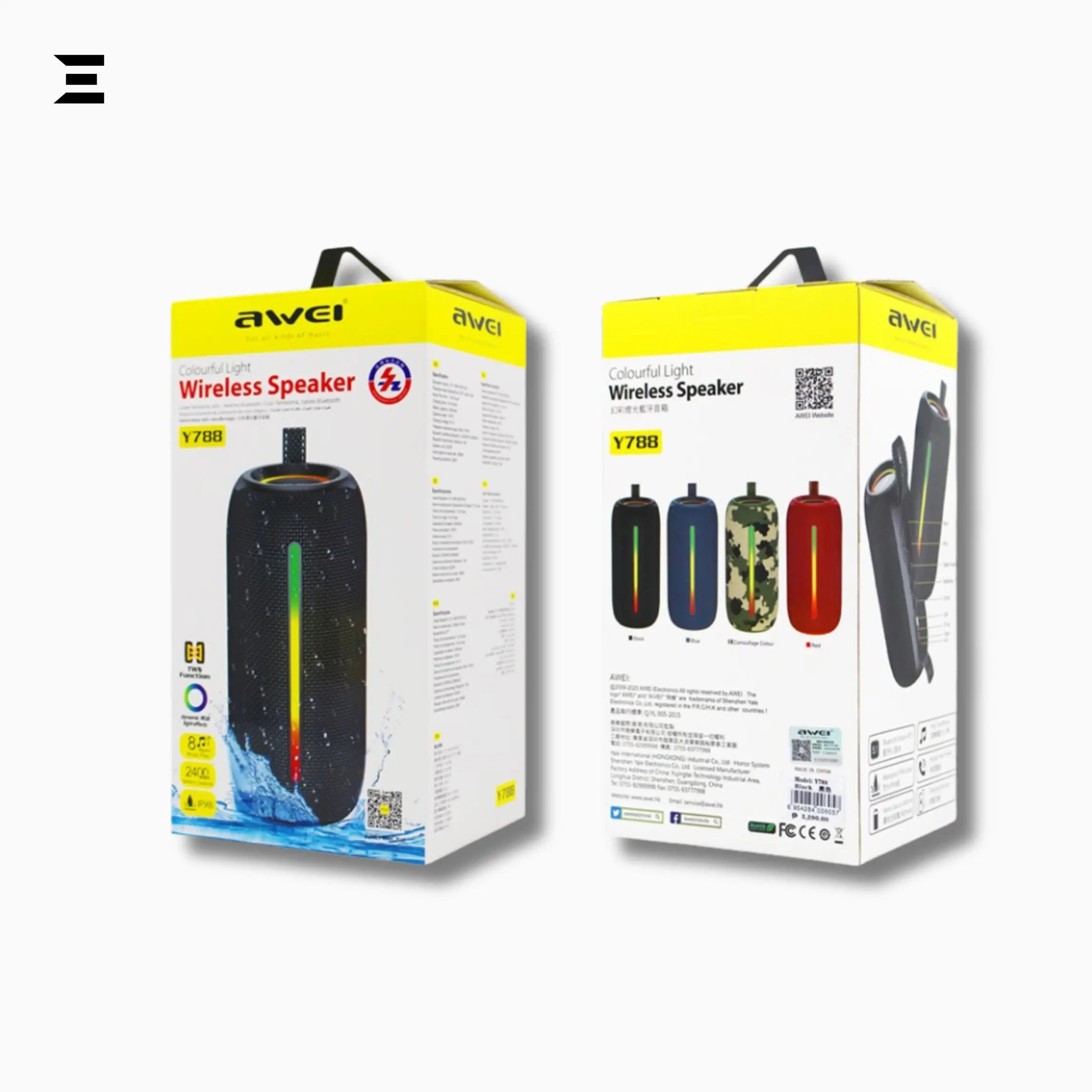 Awei Y788 Bluetooth Speaker – 20W, Dual Speakers, IPX Waterproof, 8H Playtime - IBRELIA