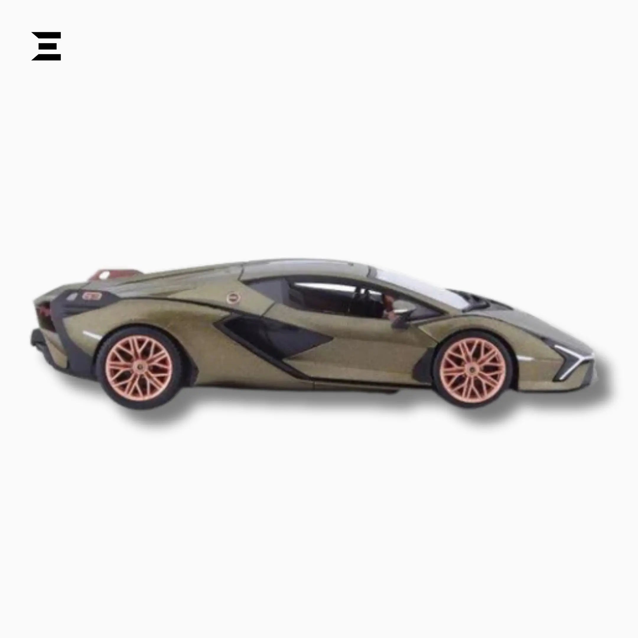 Bburago 1:24 Lamborghini Sián FKP 37 – Matte Green Die - Cast Model - IBRELIA