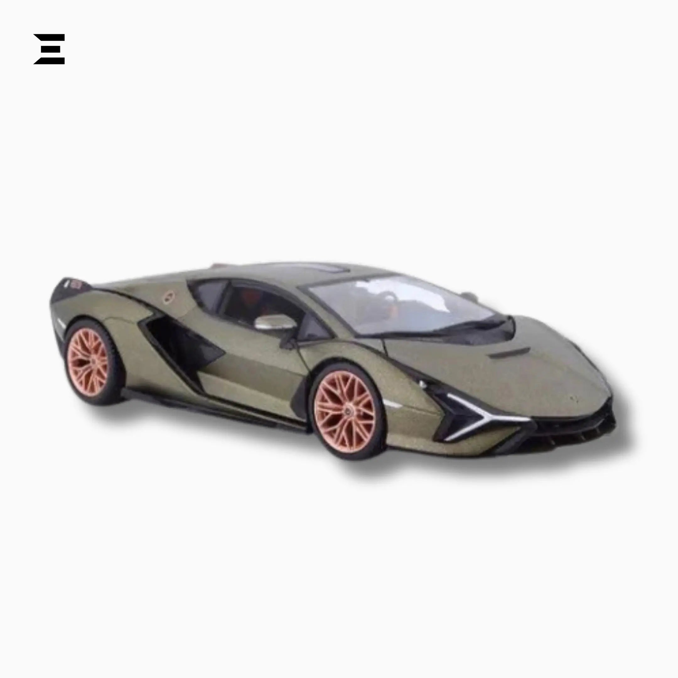 Bburago 1:24 Lamborghini Sián FKP 37 – Matte Green Die - Cast Model - IBRELIA