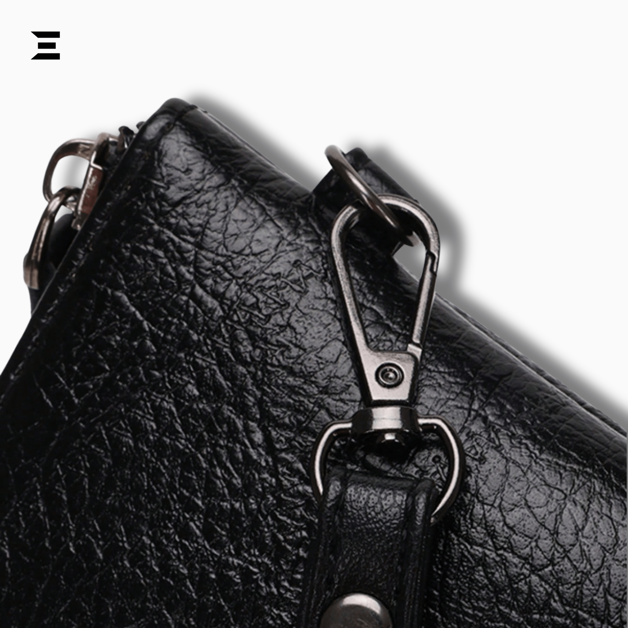 Black Skull Rivet Leather Clutch – Men’s Punk - Style Handbag | IBRELIA™ - IBRELIA