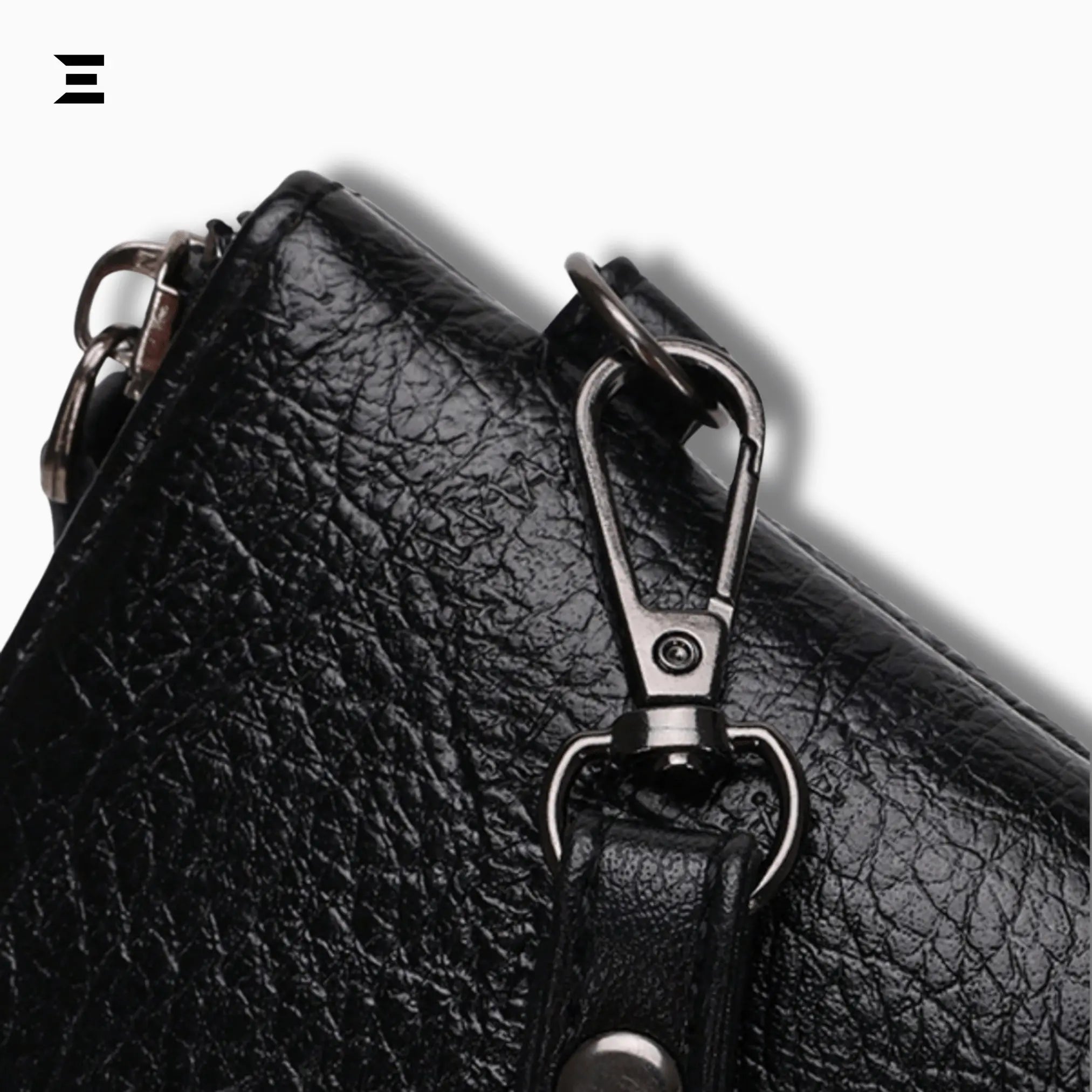 Black Skull Rivet Leather Clutch – Men’s Punk - Style Handbag | IBRELIA™ - IBRELIA