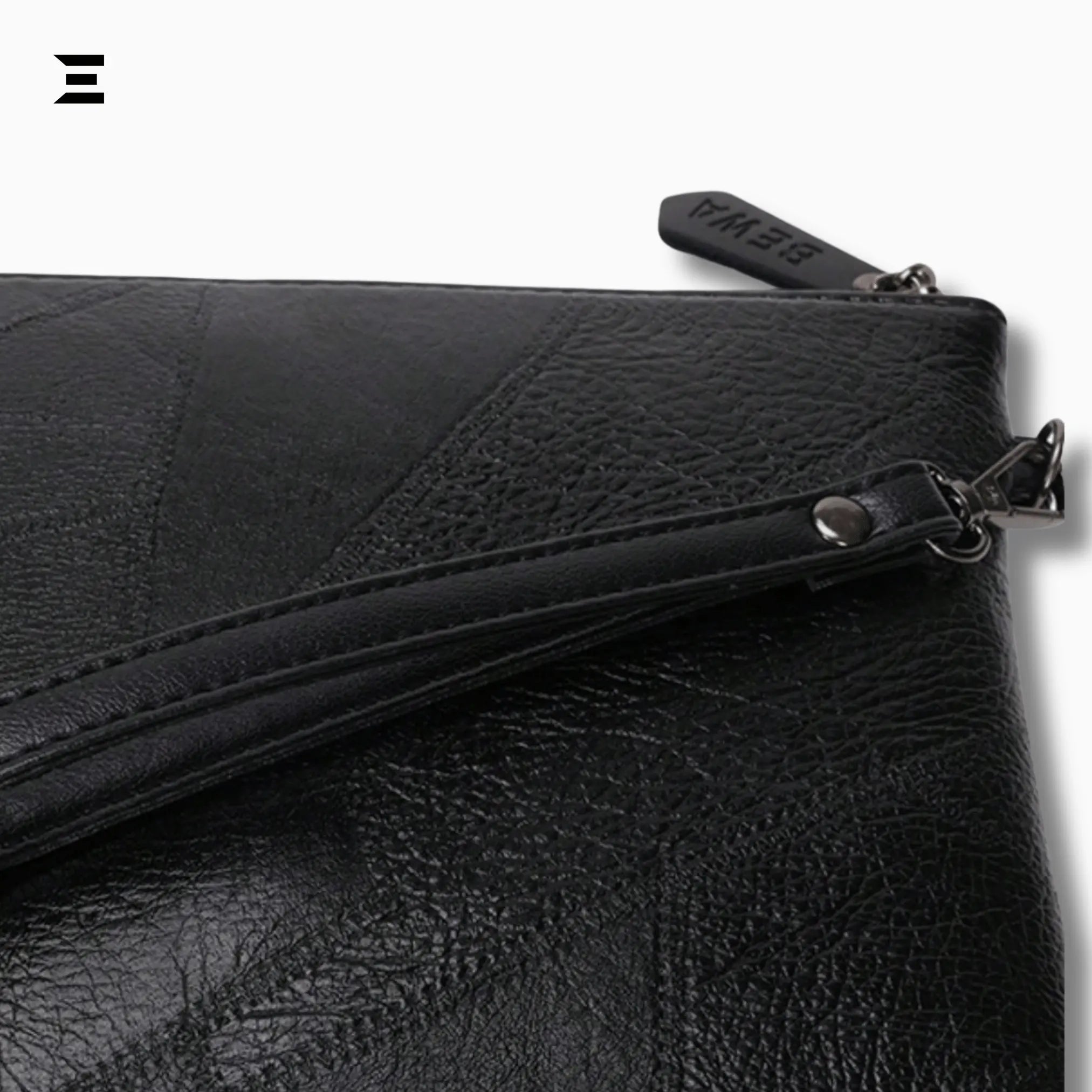 Black Skull Rivet Leather Clutch – Men’s Punk - Style Handbag | IBRELIA™ - IBRELIA