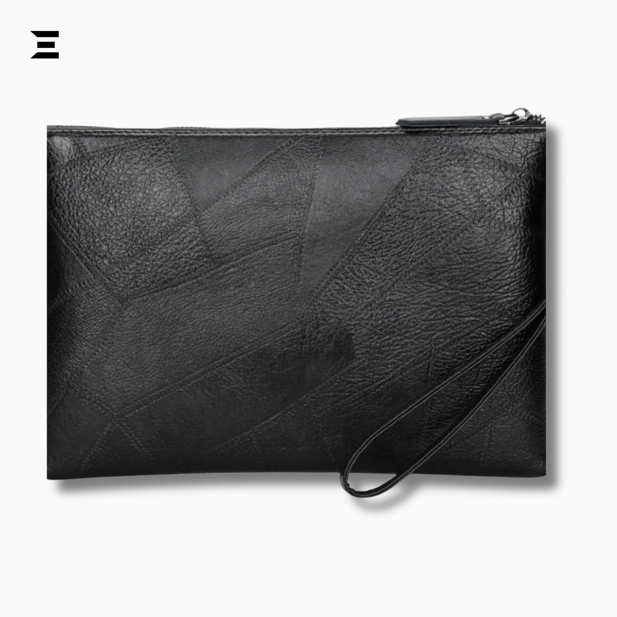 Black Skull Rivet Leather Clutch – Men’s Punk - Style Handbag | IBRELIA™ - IBRELIA