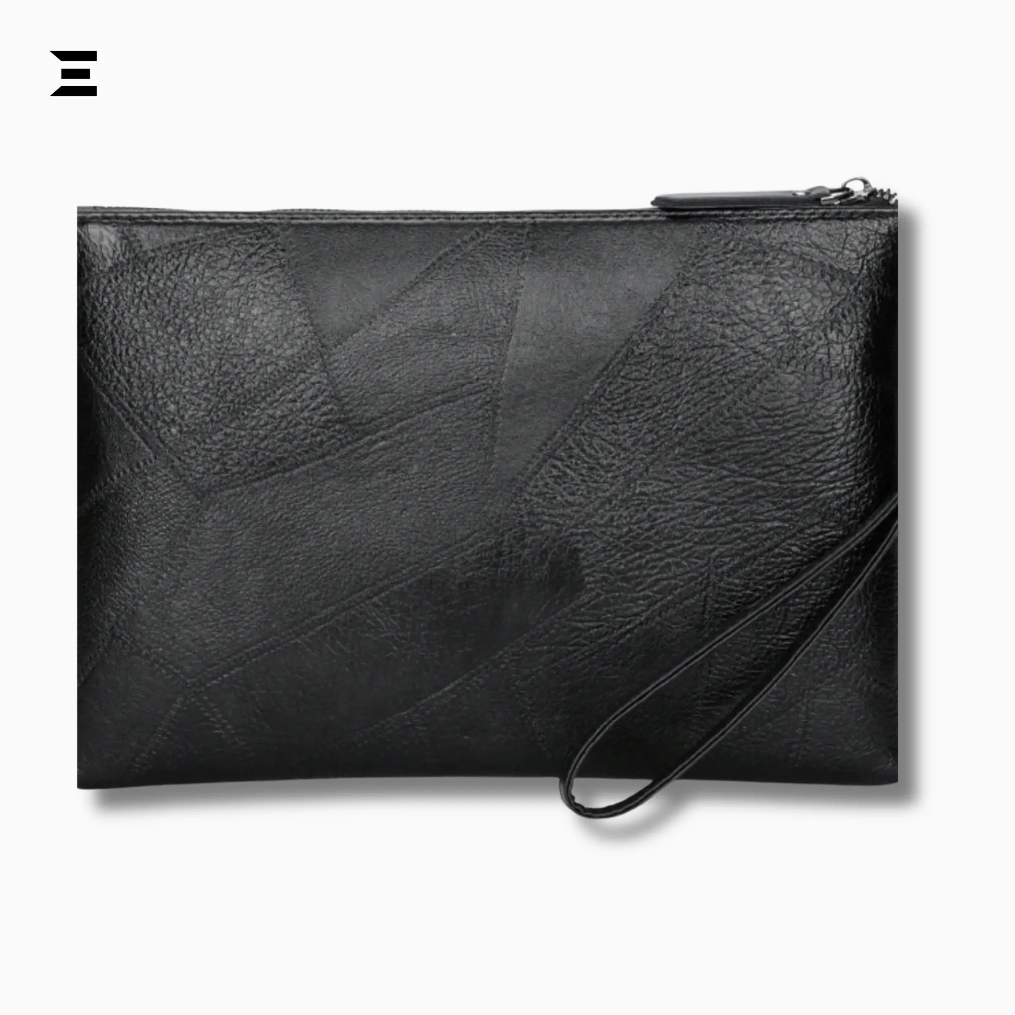 Black Skull Rivet Leather Clutch – Men’s Punk - Style Handbag | IBRELIA™ - IBRELIA