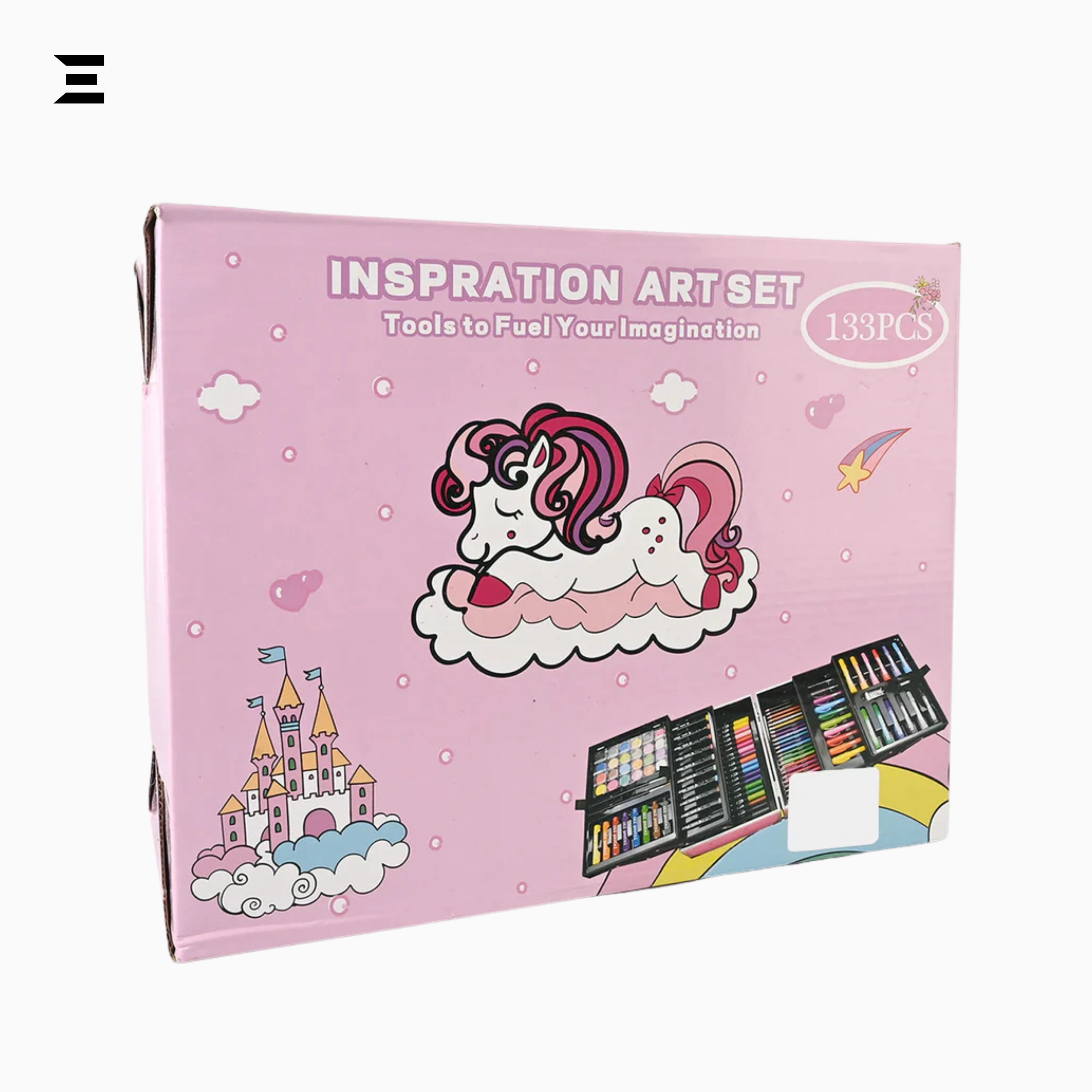 Lovely Girl 133 PCS Kids Art & Coloring Set – Unicorn Drawing Kit in Carry Case | IBRELIA™ IBRELIA