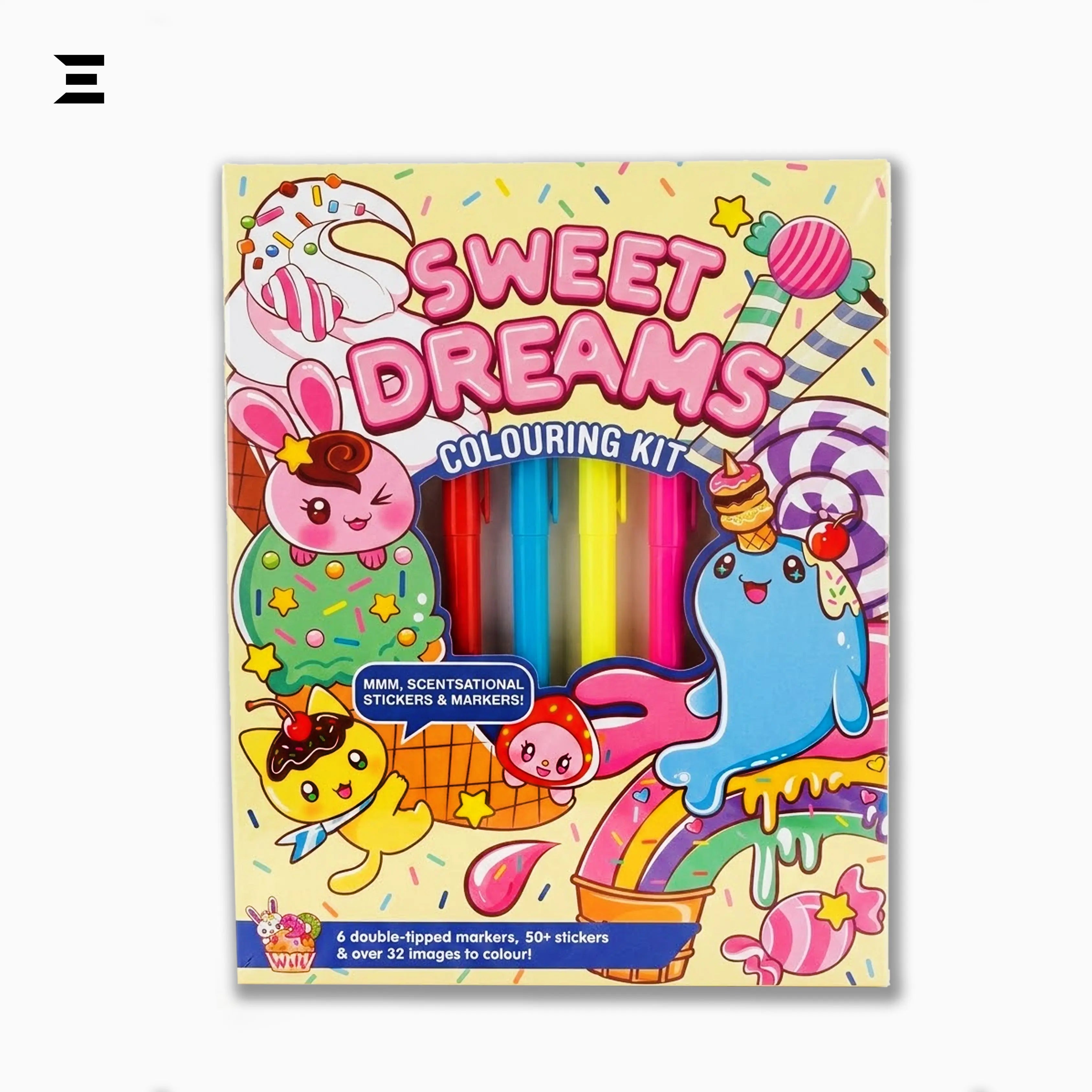 Sweet Dreams Kids Colouring Kit – Markers, Stickers & Coloring Book Set | IBRELIA™ IBRELIA