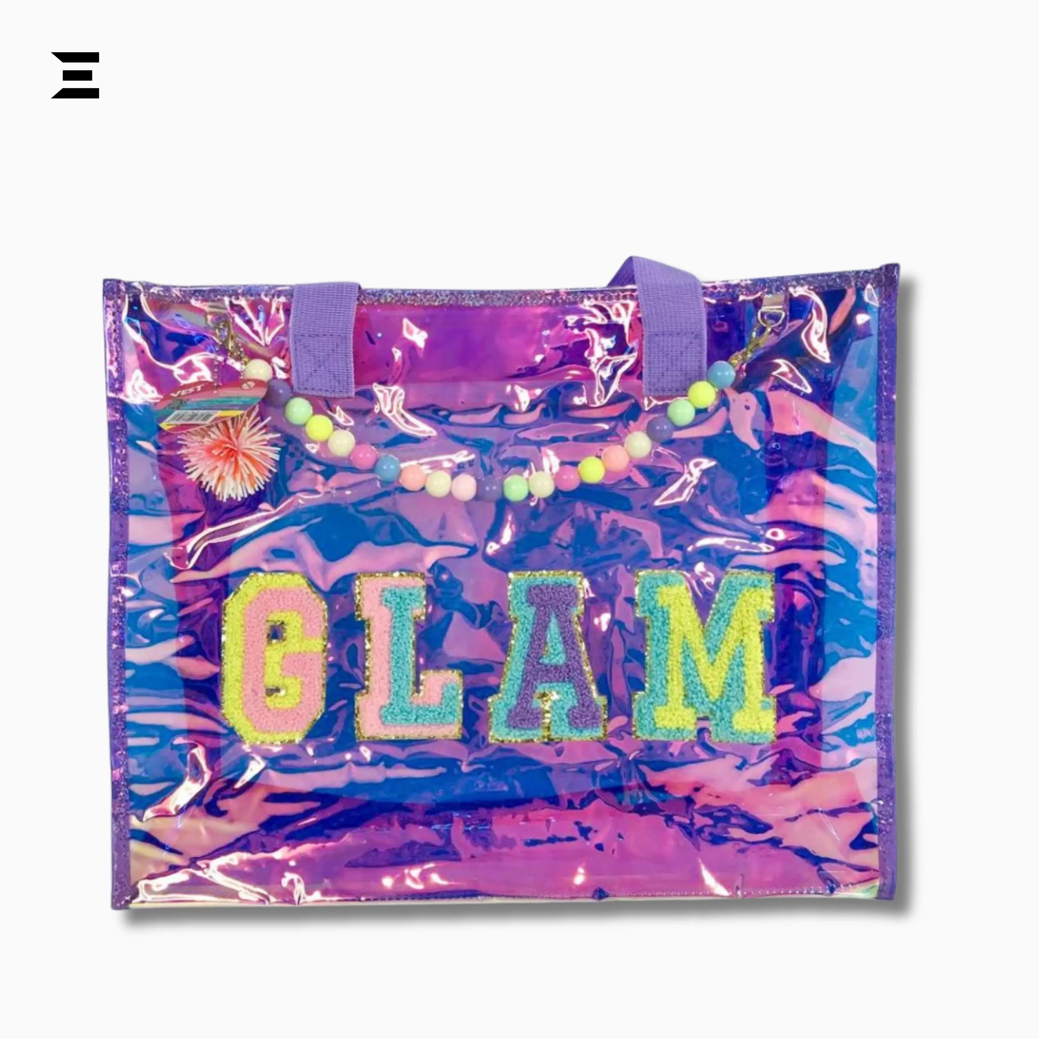 GLAM Crystal Holographic Kids Tote Bag – PVC School & Activity Bag 40×15×33 cm | IBRELIA™ IBRELIA