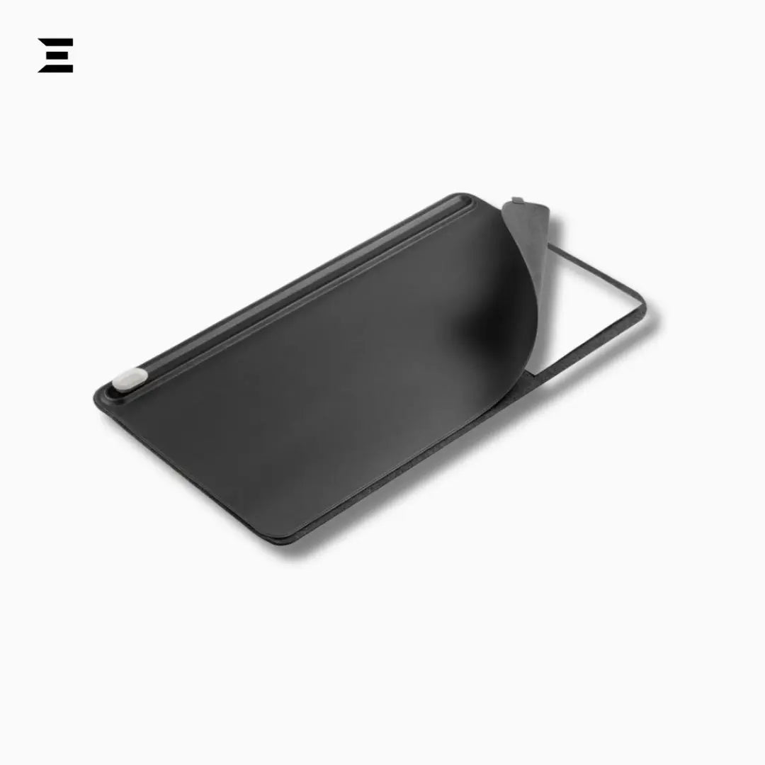 Premium PU Leather Desk Mouse Pad – Double Layer with Magnetic Cable Holder IBRELIA