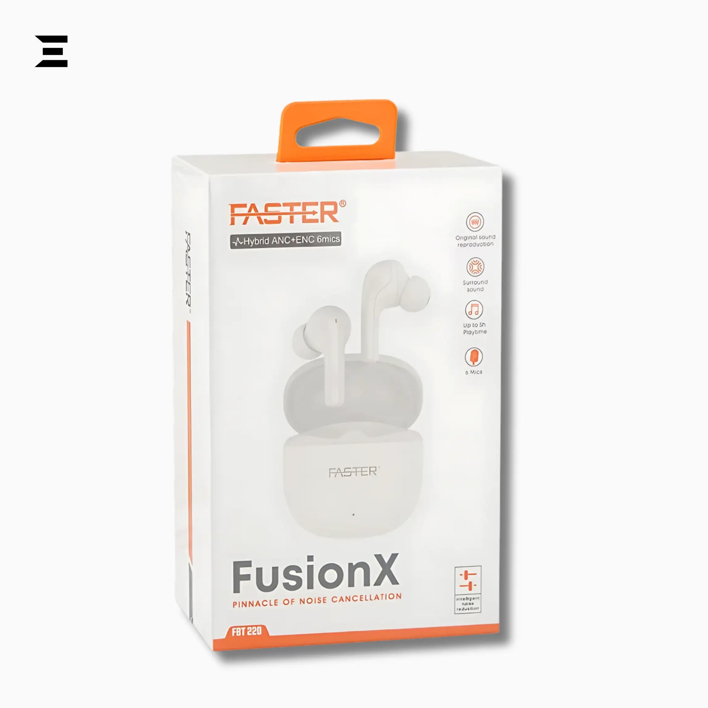 Faster FBT 220 Fusin X Buds – Bluetooth 5.4, Hybrid ANC + ENC, 35H Battery, HiFi Stereo - IBRELIA