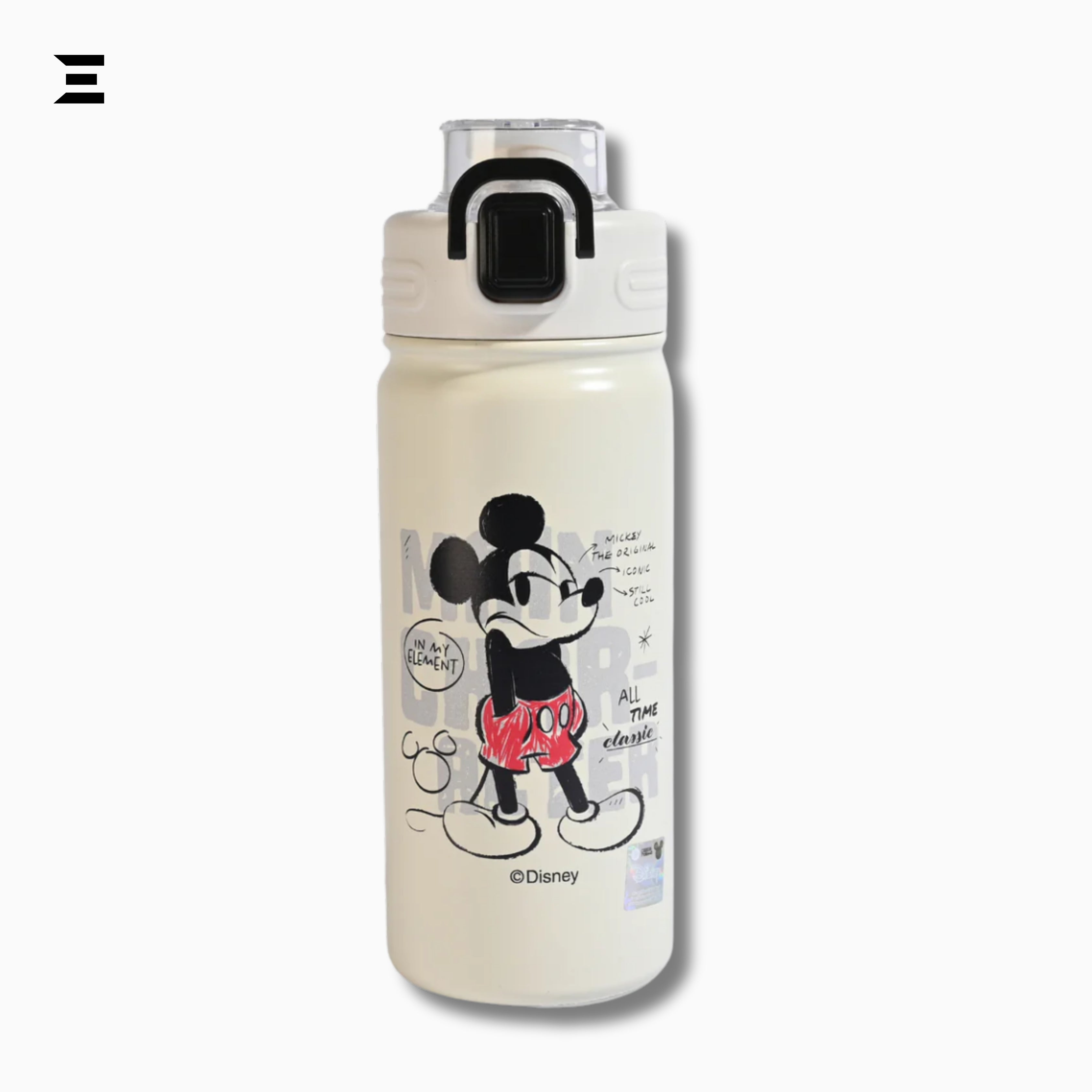 Disney Mickey Mouse Kids Water Bottle 500ml – Stainless Steel School Flask | IBRELIA™