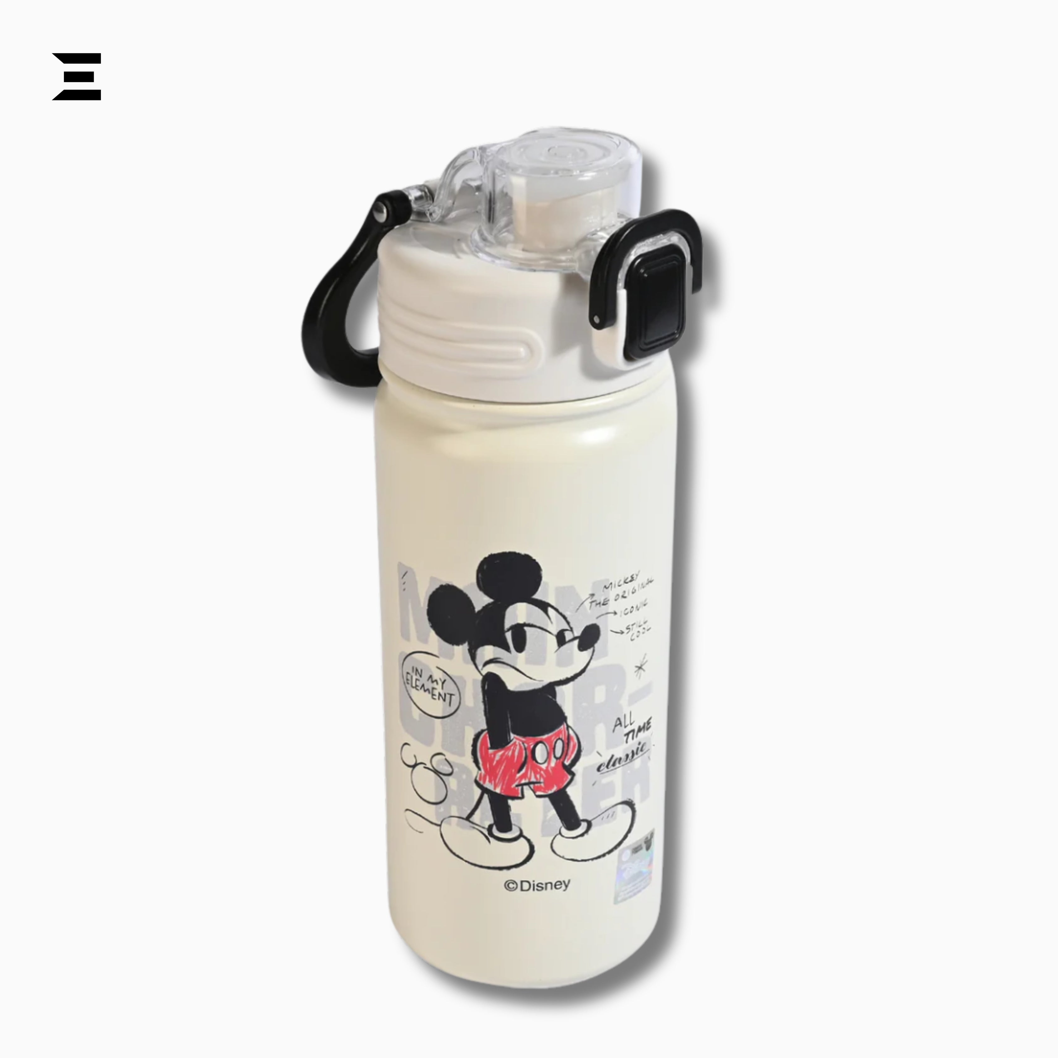 Disney Mickey Mouse Kids Water Bottle 500ml – Stainless Steel School Flask | IBRELIA™