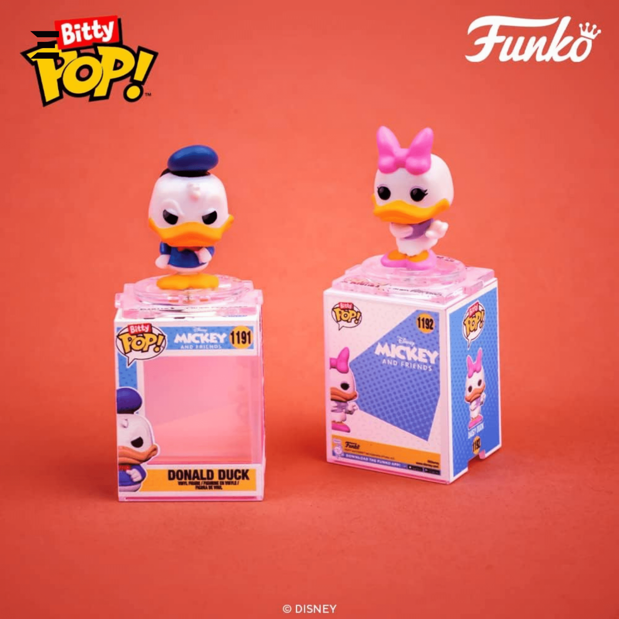 Funko Bitty Pop! Disney Classics 4 - Pack – Minnie Mouse, Daisy Duck, Donald Duck & Mystery Mini Figure | Complete Disney Character Line - Up | IBRELIA™ Collectibles - IBRELIA