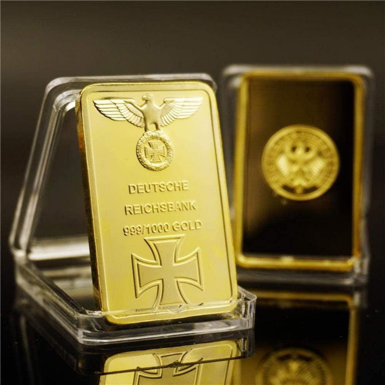 Deutsche Reichsbank Gold Plated Commemorative Nugget Bar – Collector’s Edition IBRELIA