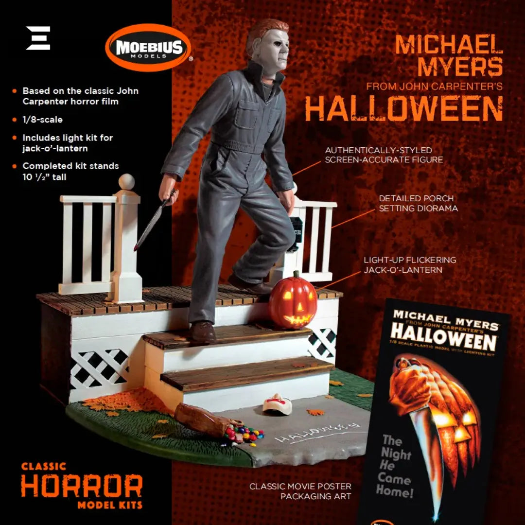 Halloween Michael Myers Plastic Model Kit – Moebius Models, 1/8 Scale (970) IBRELIA